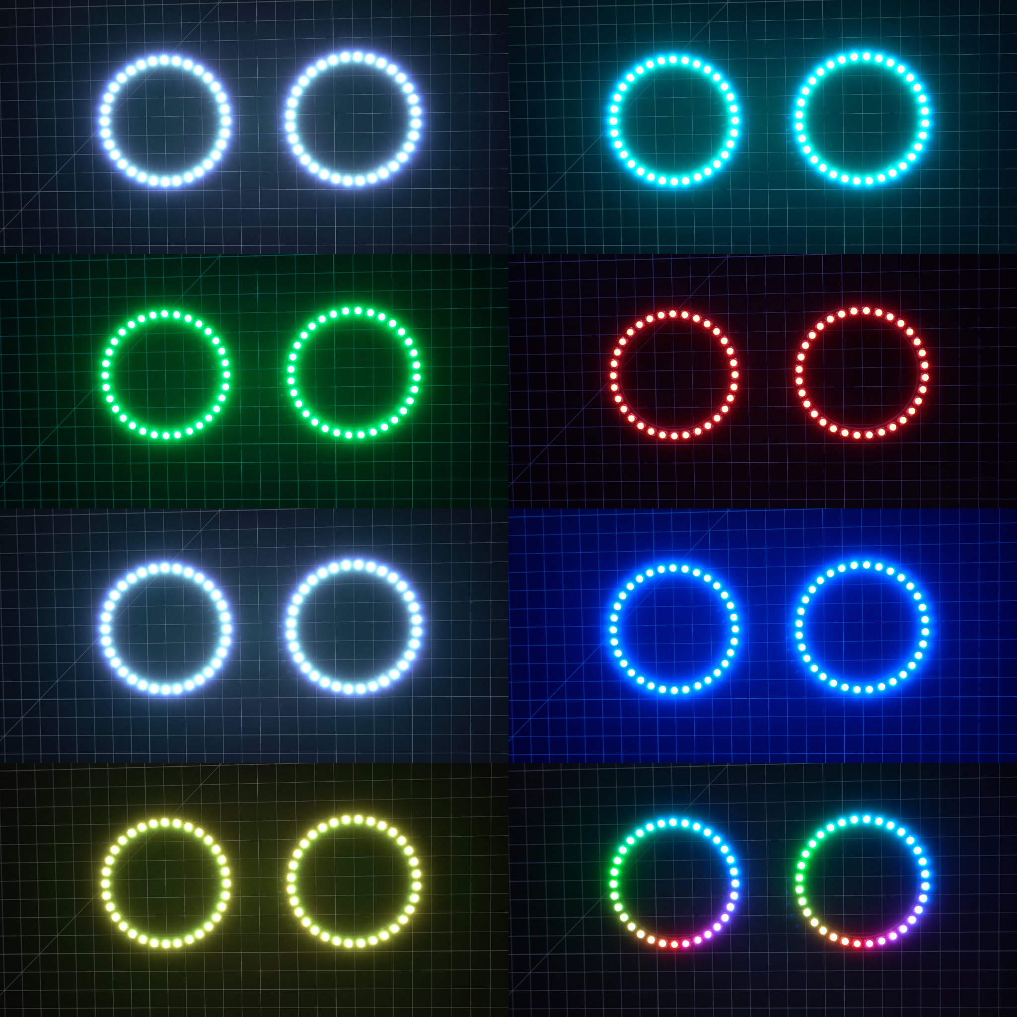 Multicolor LED Halo Rings | choose size