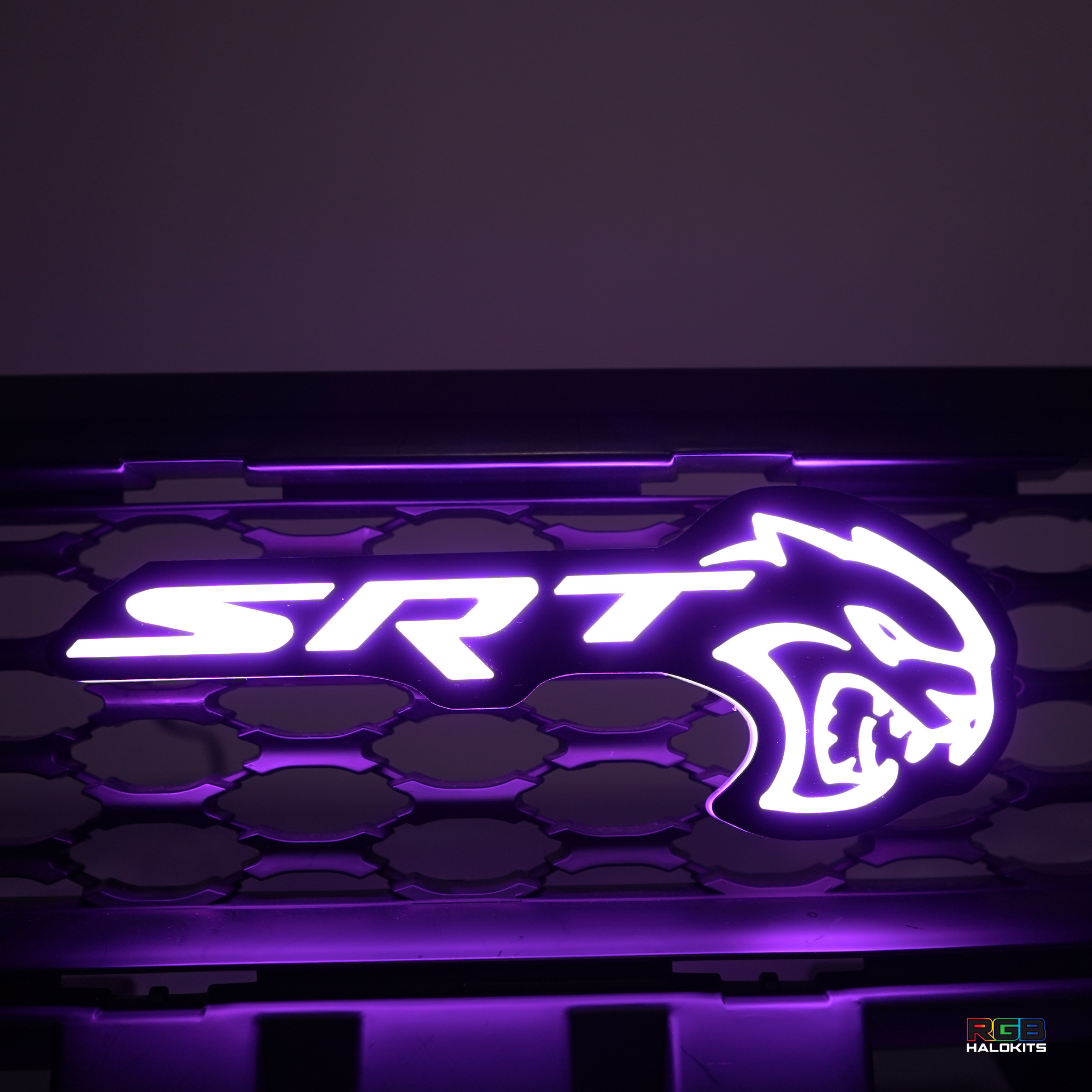 SRT Hellcat LED Emblem Badge: (Multicolor)