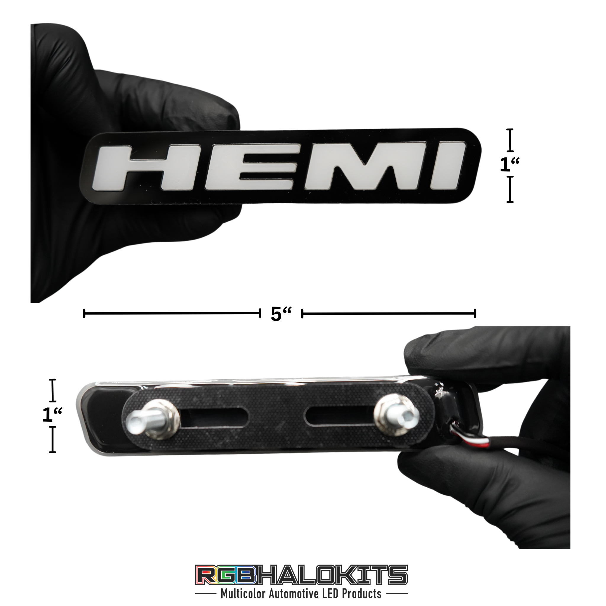 Hemi LED Badge: (Multicolor)