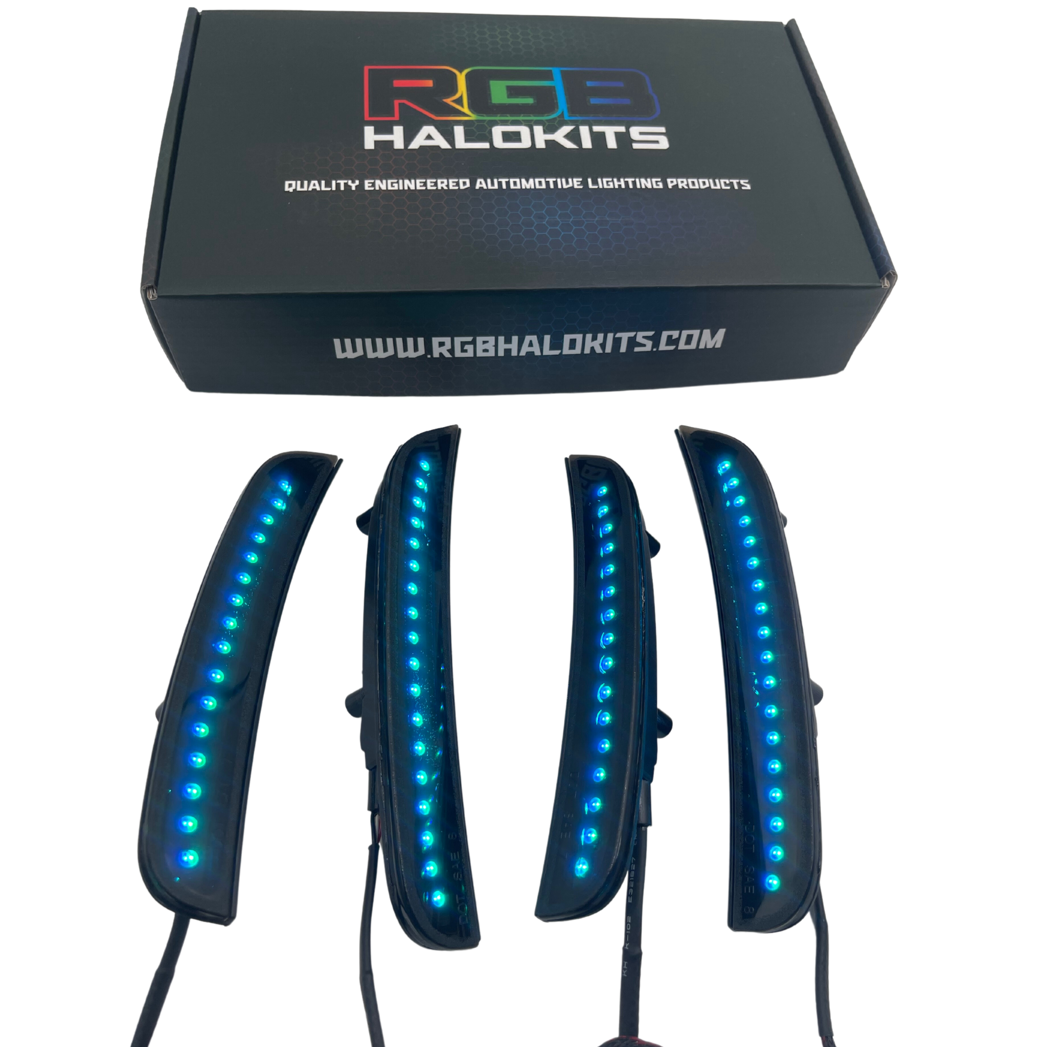 2015-2023 Dodge Charger Flow Series Side Markers (4pc) - RGB Halo Kits Multicolor Flow Series Color Chasing RGBWA LED headlight kit Oracle Lighting Trendz OneUpLighting Morimoto theretrofitsource AutoLEDTech Diode Dynamics