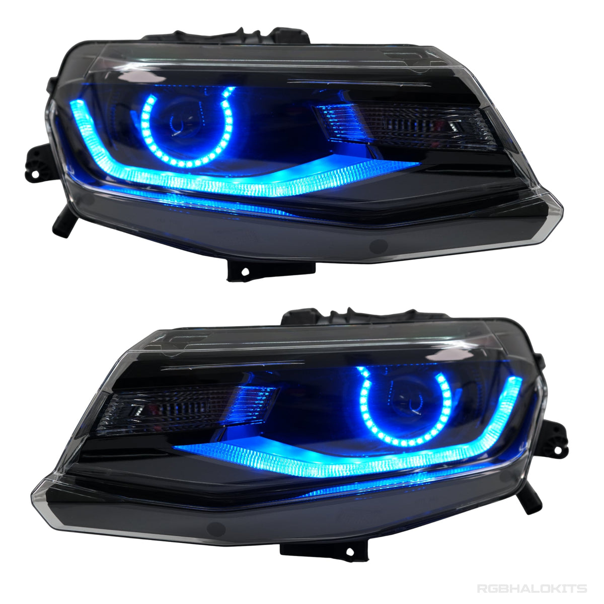 Chevrolet Camaro: Multicolor Flow Series Headlights w/ Halos (2016-2018) – Custom Multicolor LED Lighting by RGB Halo Kits