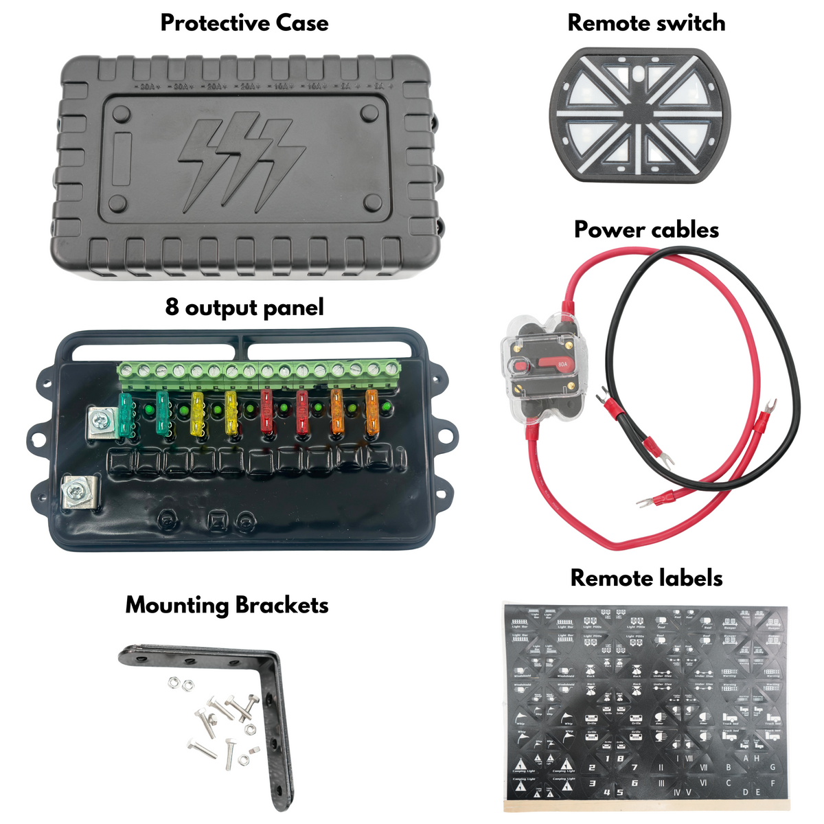 8-Gang Wireless Switch Panel — product view