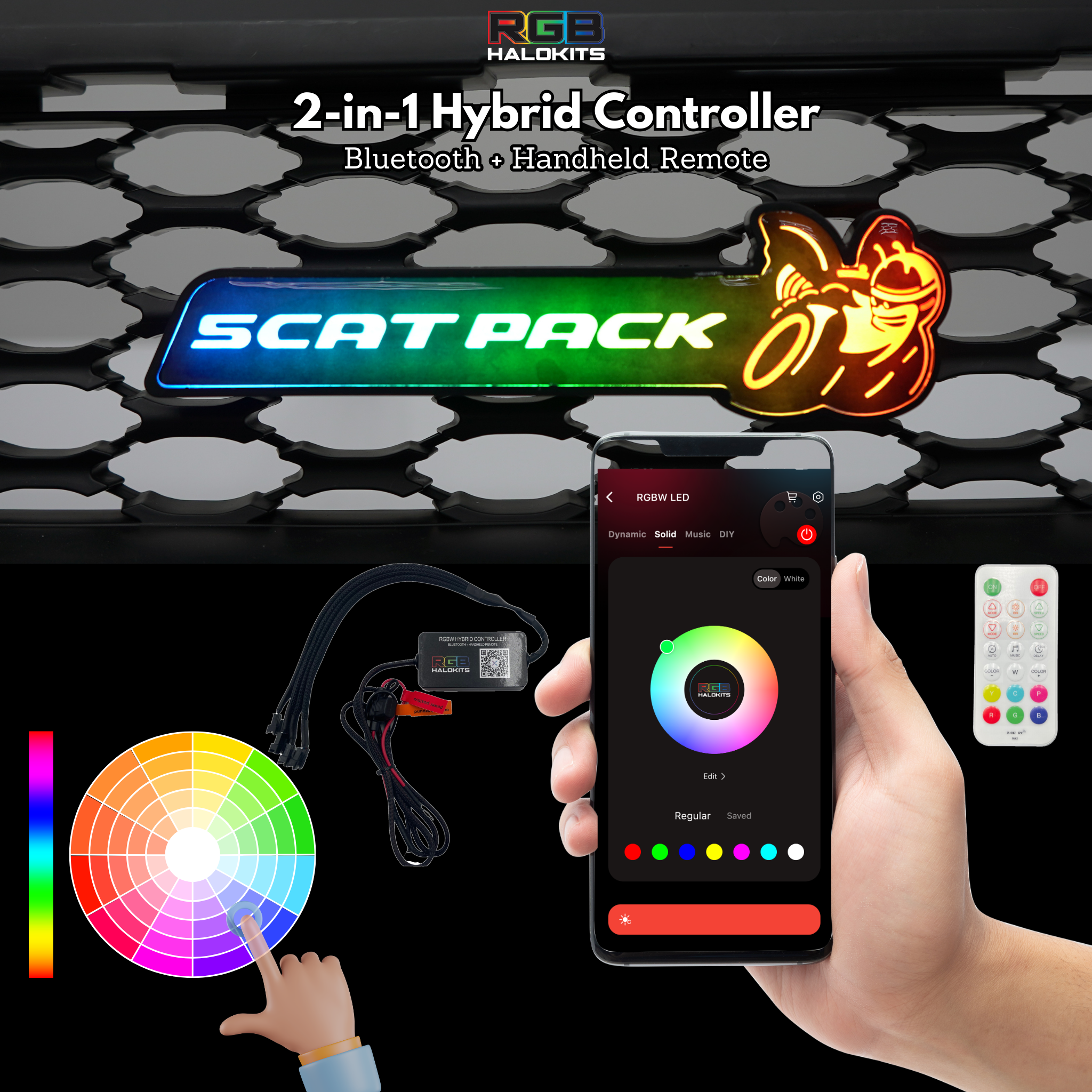 Scatpack Multicolor Flow Illuminated LED Emblem