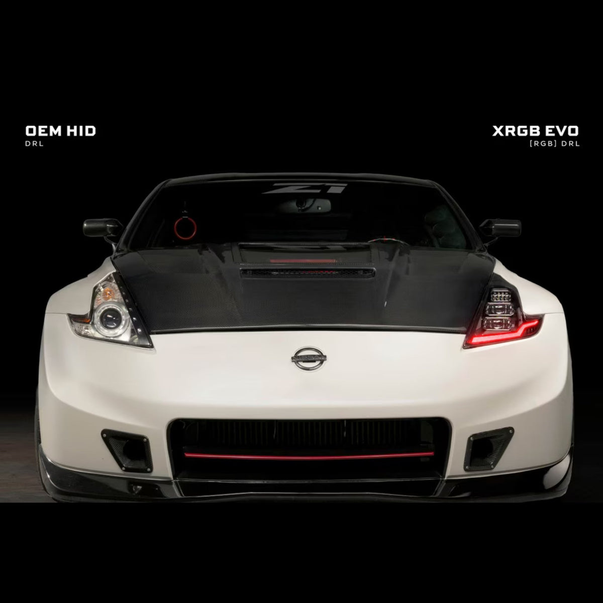 Nissan 370Z: XRGB Evo LED Headlights (2009-2021) – Custom Multicolor LED Lighting by RGB Halo Kits