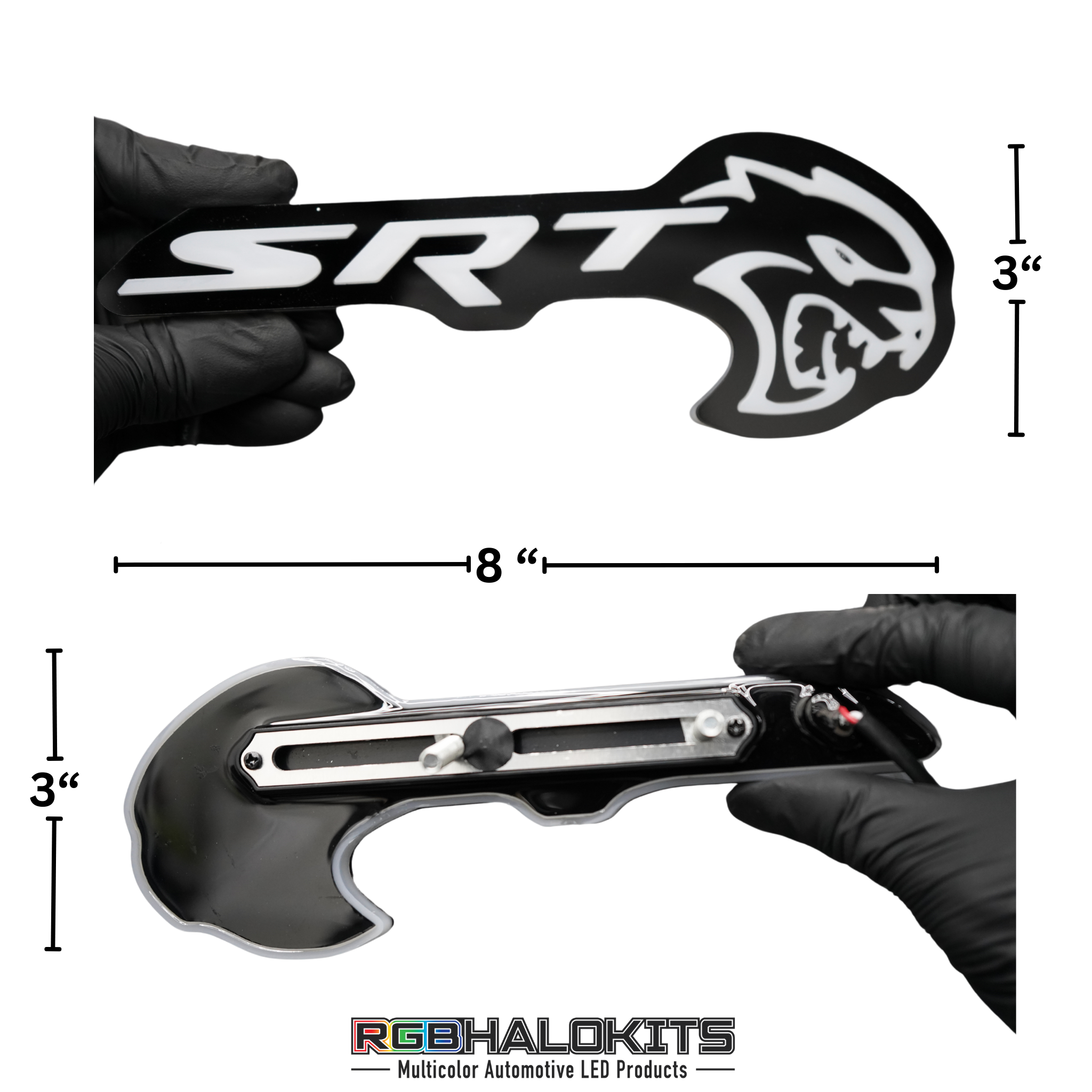 SRT Hellcat LED Emblem Badge: (Multicolor)