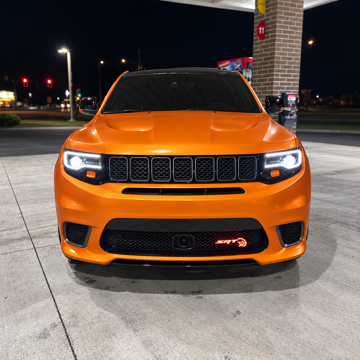 LED Emblem Badge: (Multicolor)  – Compatible with Jeep Trackhawk