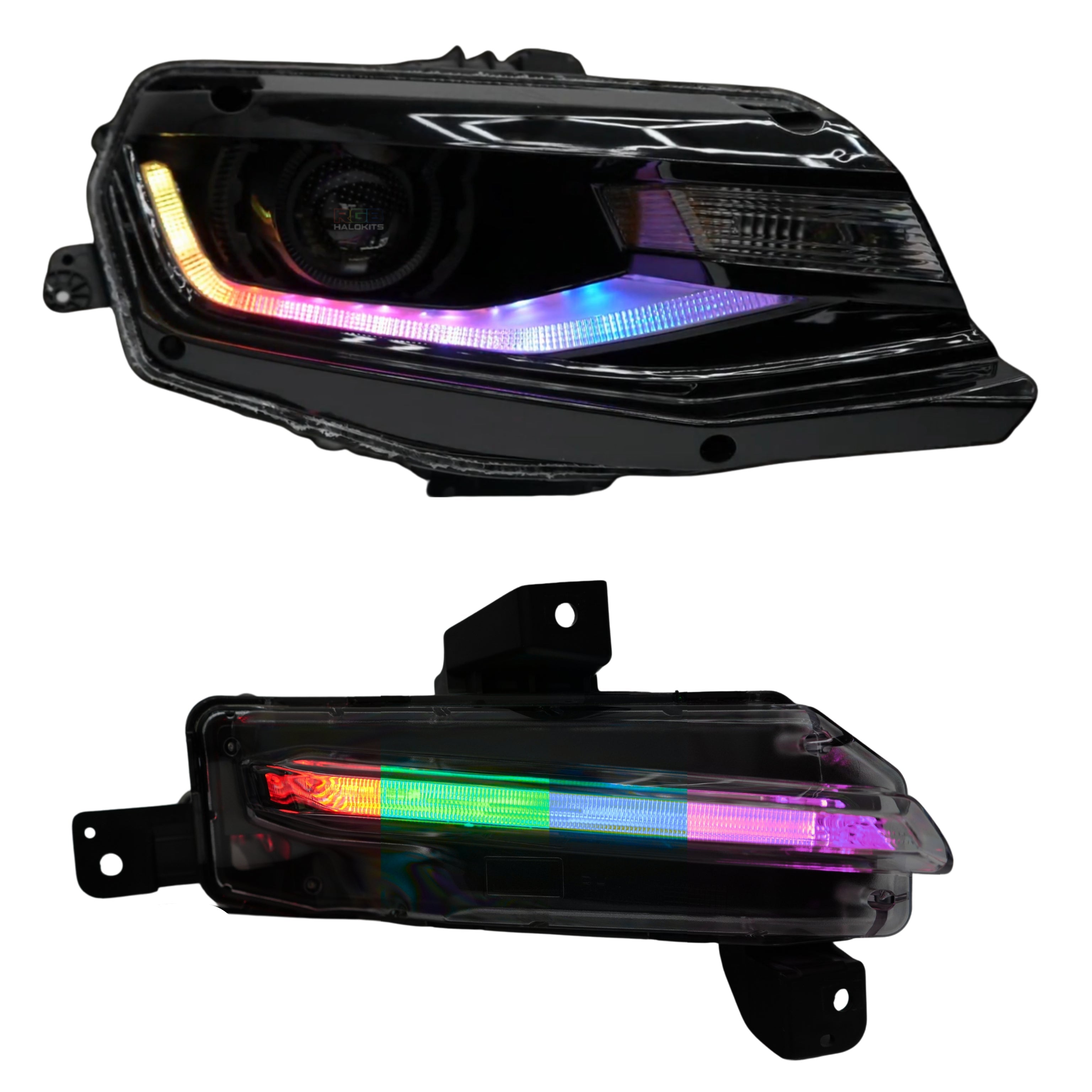 Chevrolet Camaro Flow Series Multicolor DRL Boards (2016-2018) – Custom Multicolor LED Lighting by RGB Halo Kits