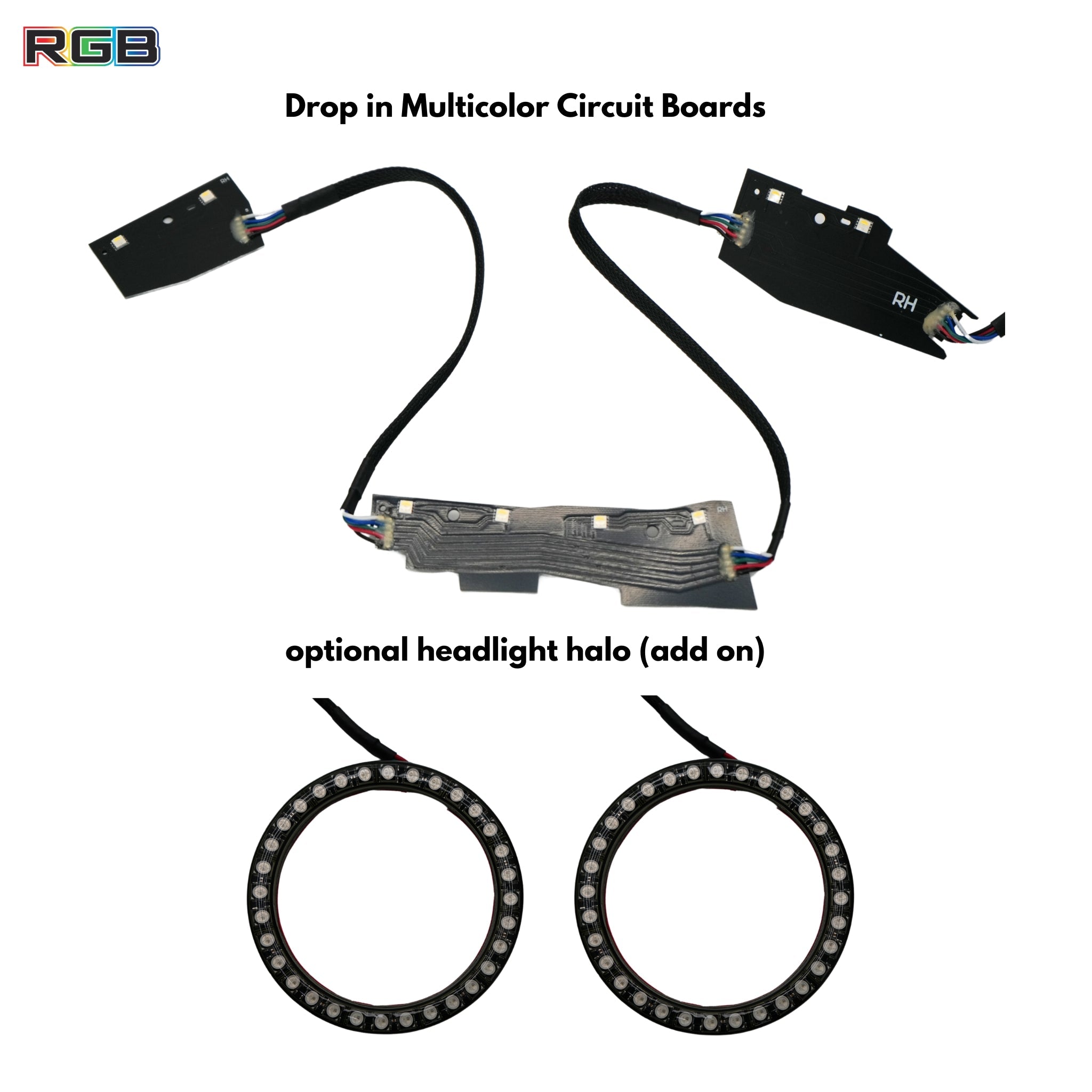 Chevrolet Camaro Flow Series Multicolor DRL Boards (2016-2018) – Custom Multicolor LED Lighting by RGB Halo Kits