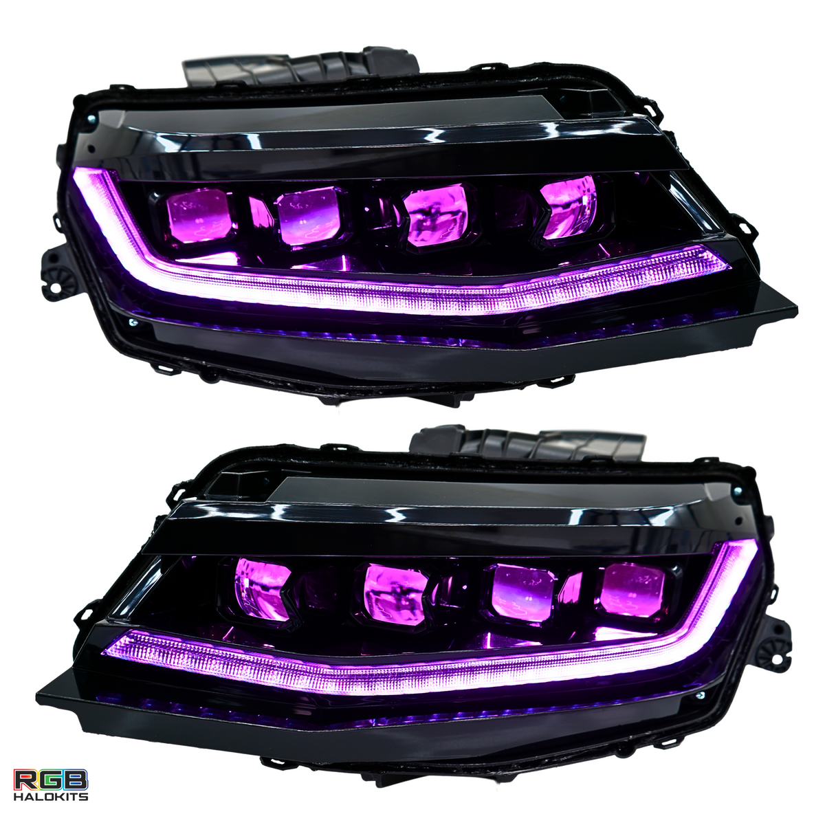 Chevrolet Camaro: Multicolor Flow Series Headlights + Demon Eyes (2016–2018) | XB Morimoto – Custom Multicolor LED Lighting by RGB Halo Kits