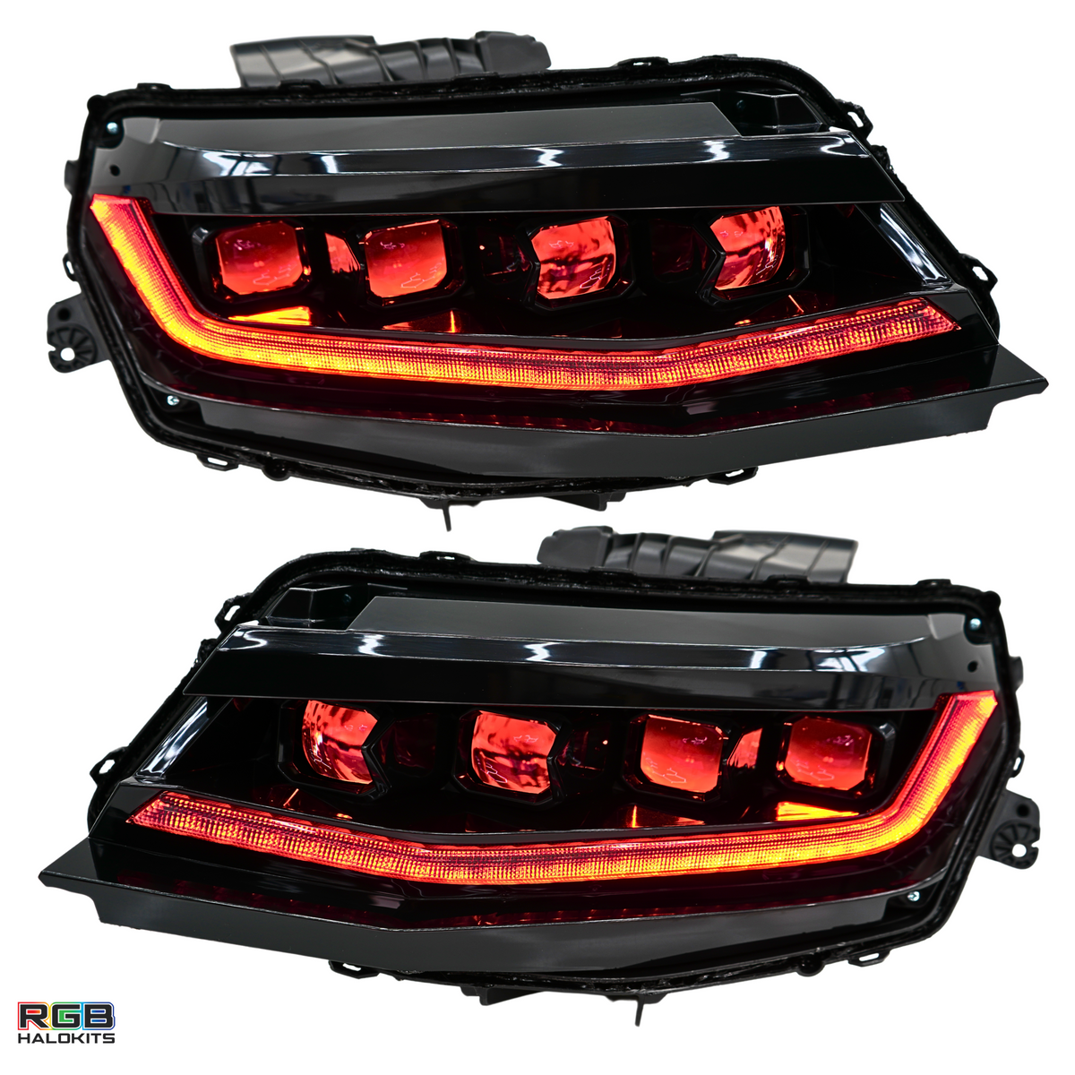 Chevrolet Camaro: Multicolor Flow Series Headlights + Demon Eyes (2016–2018) | XB Morimoto – Custom Multicolor LED Lighting by RGB Halo Kits