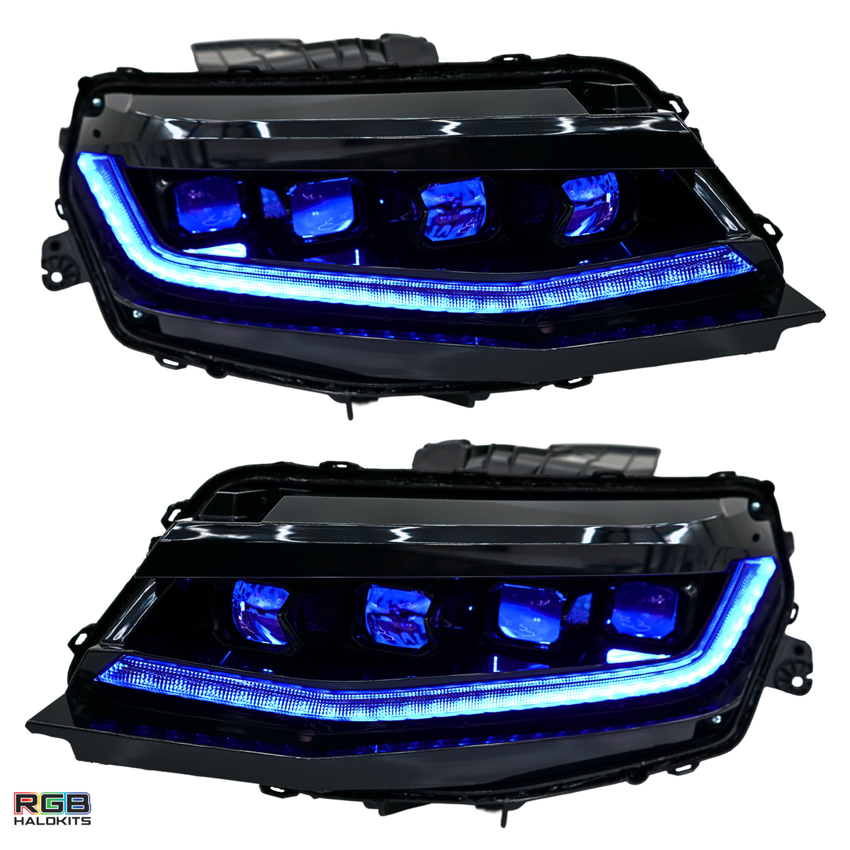 Chevrolet Camaro: Multicolor Flow Series Headlights + Demon Eyes (2016–2018) | XB Morimoto – Custom Multicolor LED Lighting by RGB Halo Kits