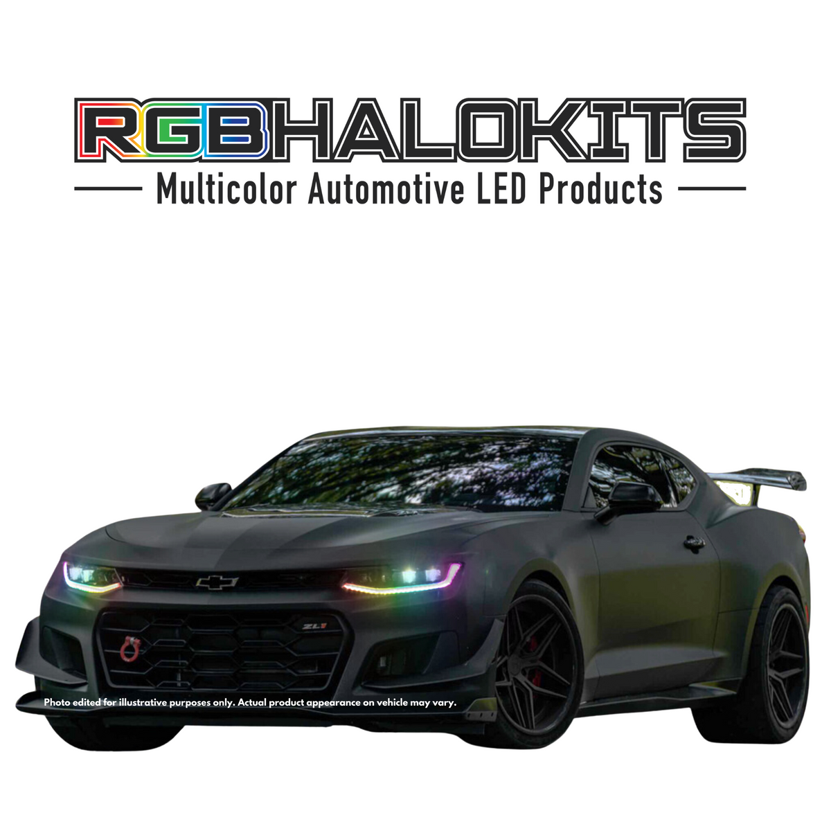 Chevrolet Camaro: Multicolor Flow Series Headlights + Demon Eyes (2016–2018) | XB Morimoto – Custom Multicolor LED Lighting by RGB Halo Kits