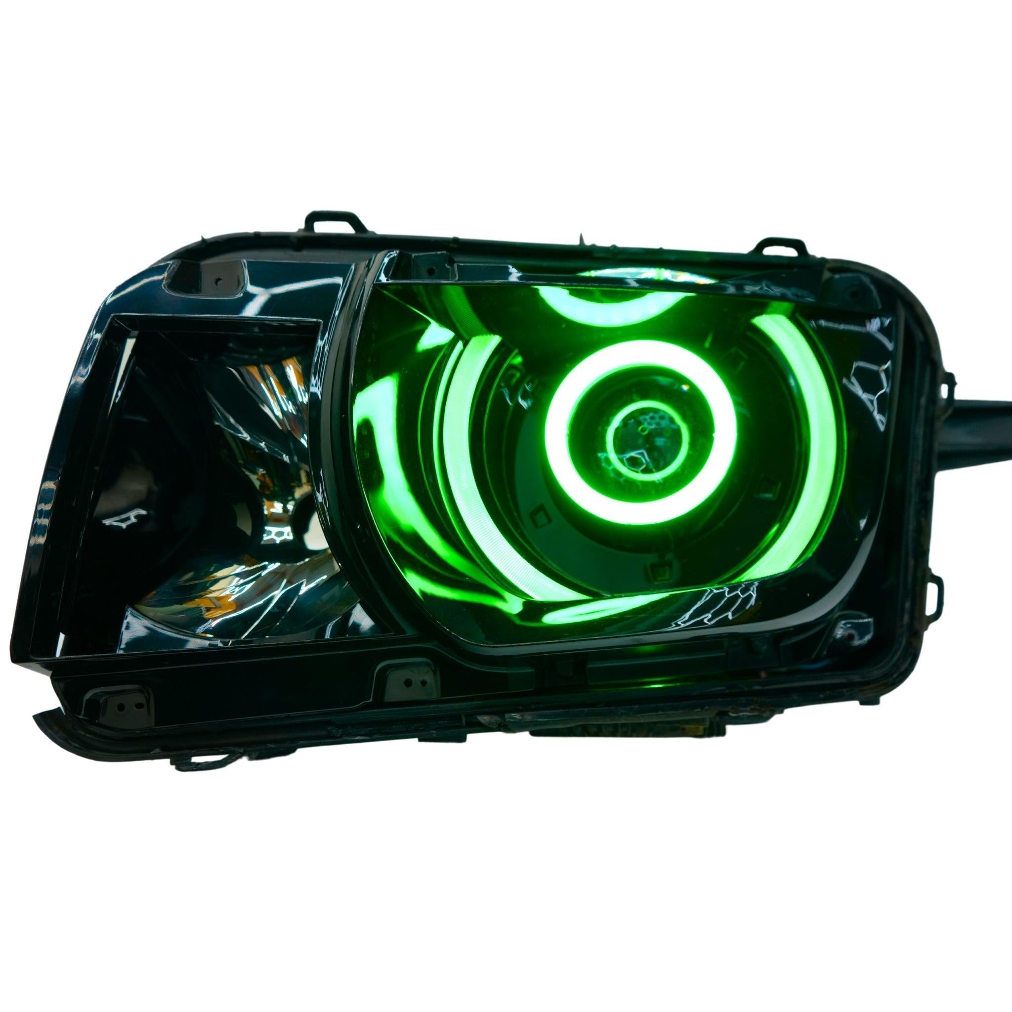 Chevrolet Camaro RS/SS: Multicolor Flow Series Headlights (2010-2013) – Custom Multicolor LED Lighting by RGB Halo Kits