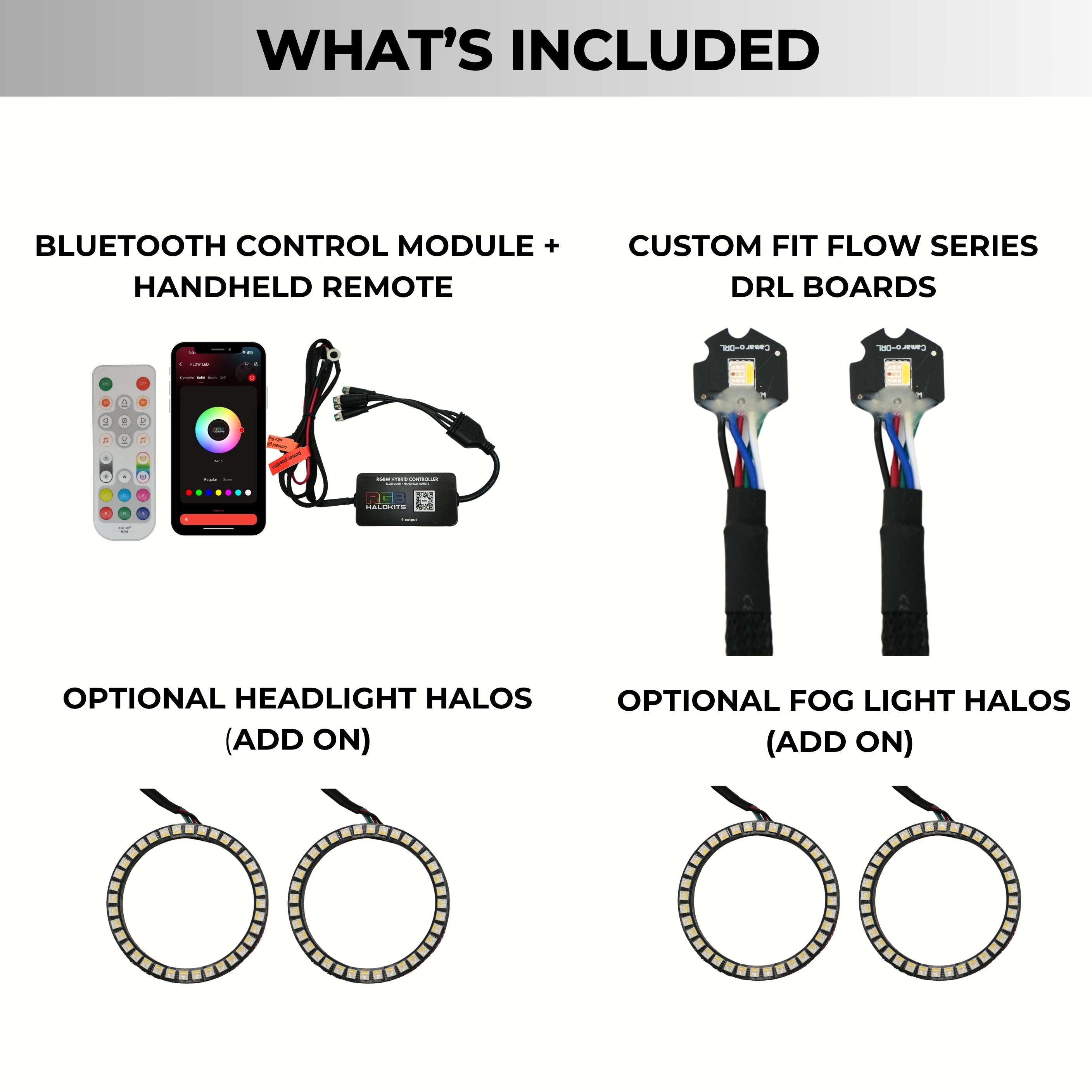 Chevrolet Camaro RS/SS RGBW DRL Boards (2010-2013) – Custom Multicolor LED Lighting by RGB Halo Kits