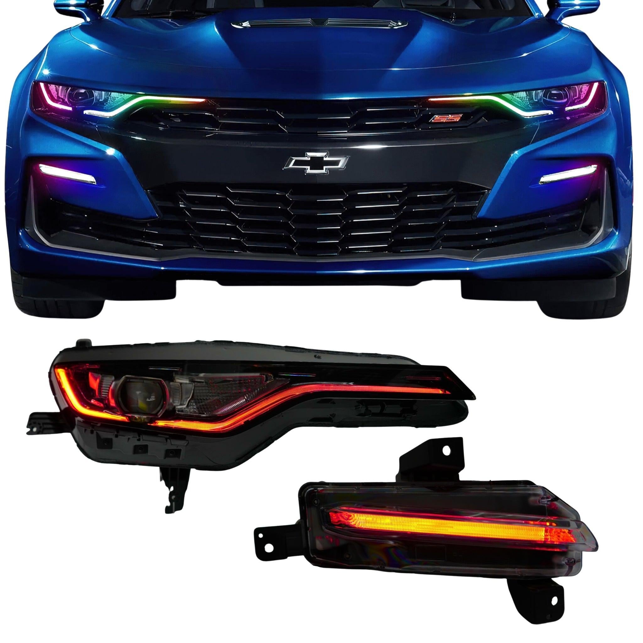 Chevrolet Camaro RS/SS RGBWA DRL Boards (2019-2024) – Custom Multicolor LED Lighting by RGB Halo Kits