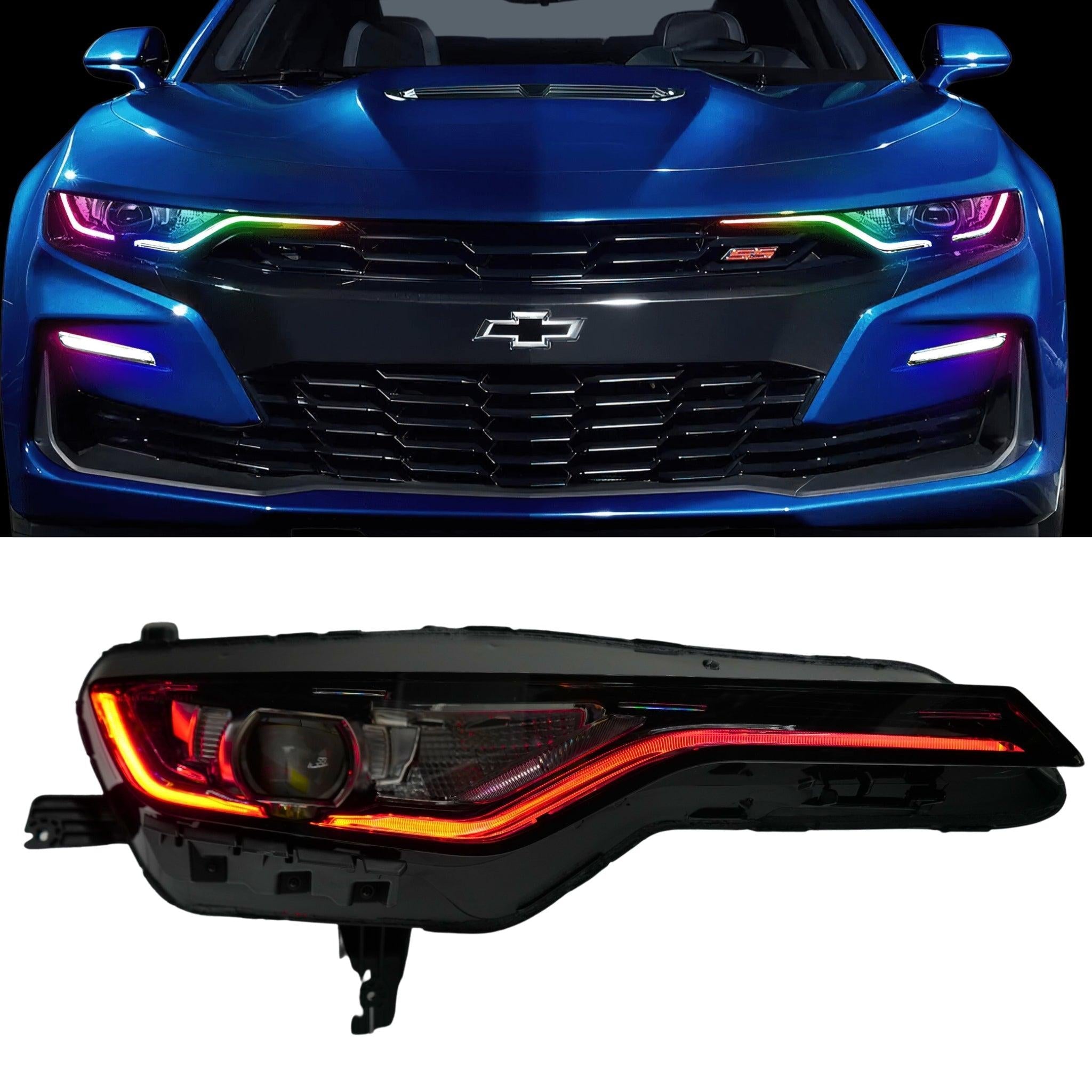 Chevrolet Camaro RS/SS RGBWA DRL Boards (2019-2024) – Custom Multicolor LED Lighting by RGB Halo Kits