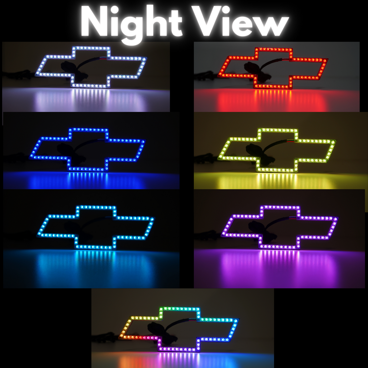 Chevrolet LED Emblem (Multicolor) 2007-2023 â€“ Custom Multicolor LED Lighting by RGB Halo Kits