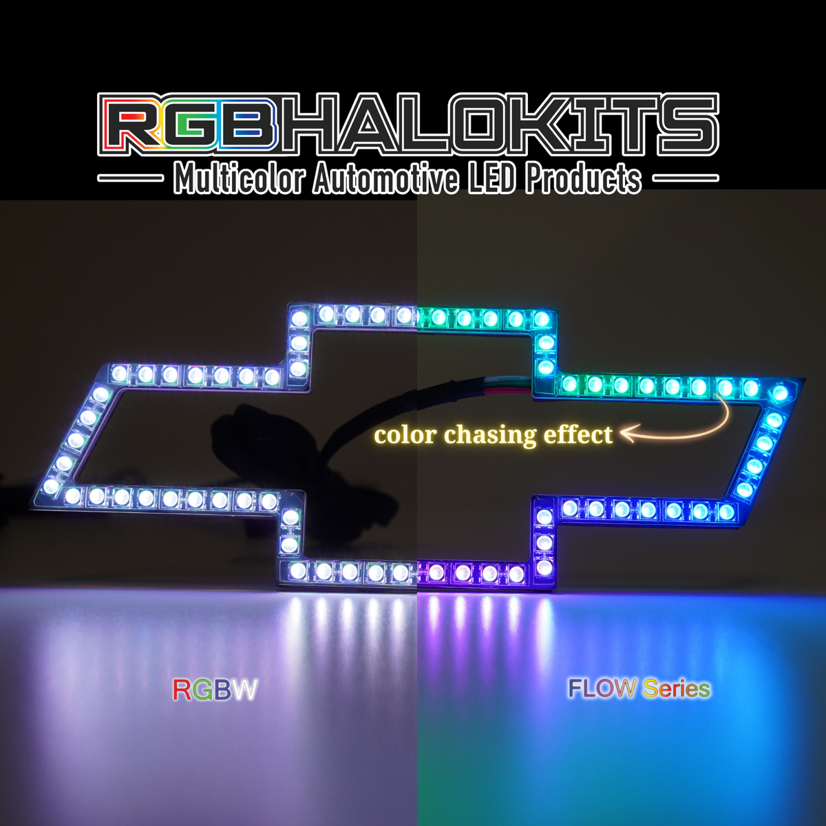 Chevrolet LED Emblem (Multicolor) 2007-2023 â€“ Custom Multicolor LED Lighting by RGB Halo Kits