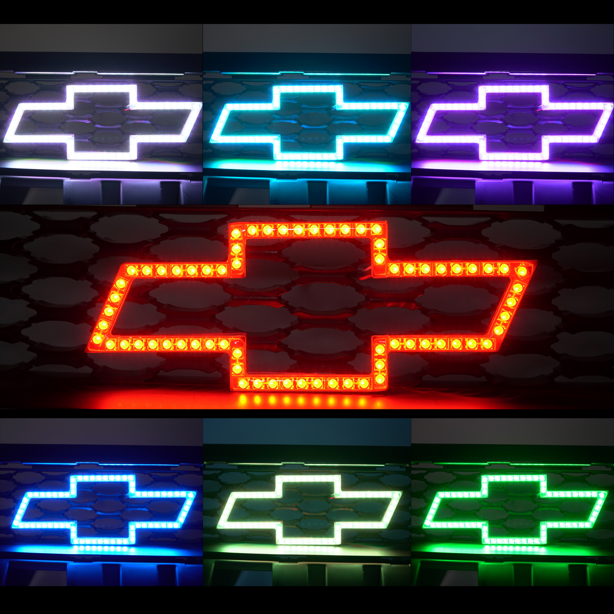 Chevrolet LED Emblem (Multicolor) 2007-2023 â€“ Custom Multicolor LED Lighting by RGB Halo Kits