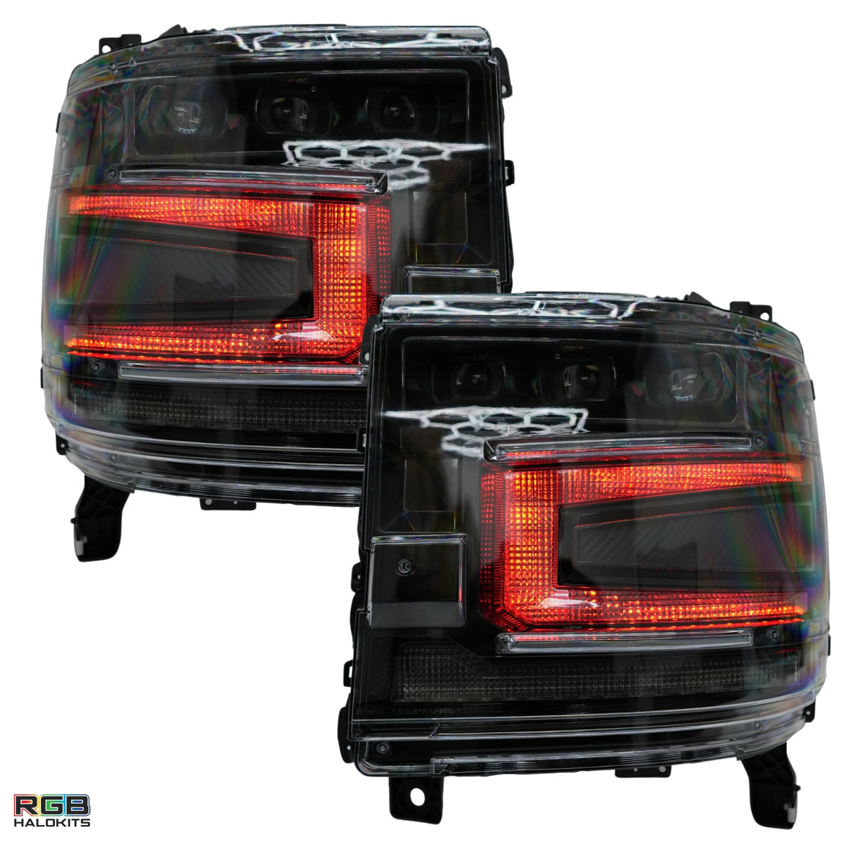 Chevrolet Silverado 1500: Multicolor Flow Series Headlights (2016-2018) | XB Morimoto – Custom Multicolor LED Lighting by RGB Halo Kits