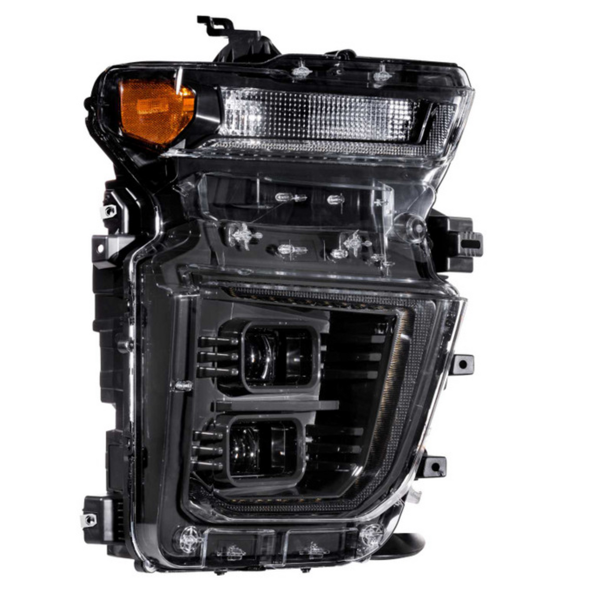 Chevrolet Silverado HD: Multicolor Flow Series Headlights + Demon Eyes (2020–2024) | XB Hybrid Morimoto – Custom Multicolor LED Lighting by RGB Halo Kits