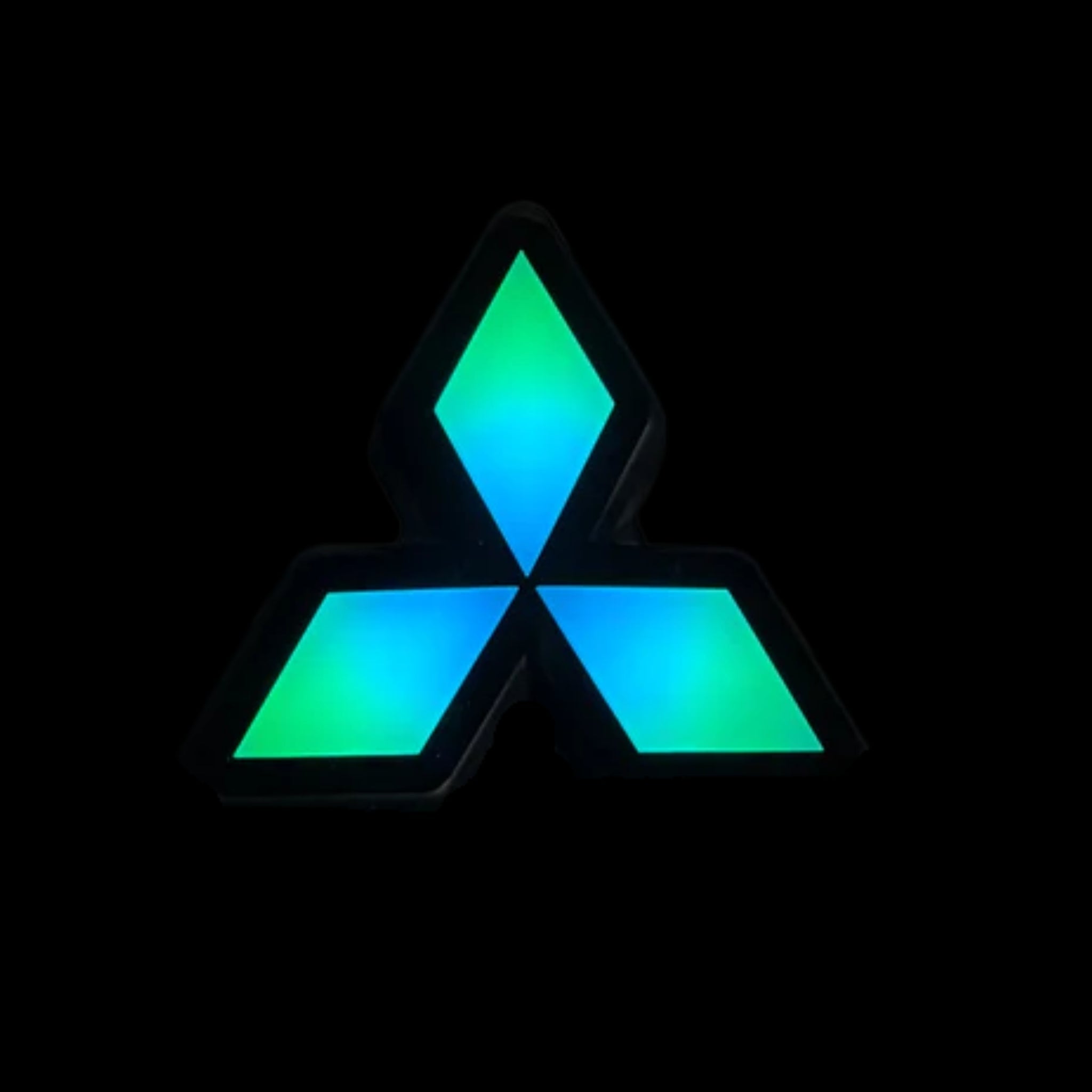 Diamonds Badge : Illuminated Multicolor Flow LED Badge | Lit Logos â€“ Custom Multicolor LED Lighting by RGB Halo Kits