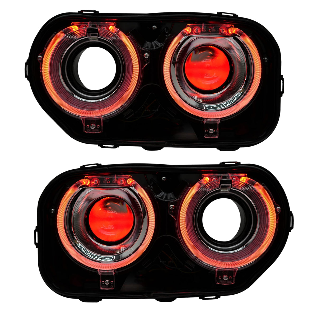 Dodge Challenger: Multicolor Headlights with RGBW Demon Eyes (2015-2023) – Custom Multicolor LED Lighting by RGB Halo Kits