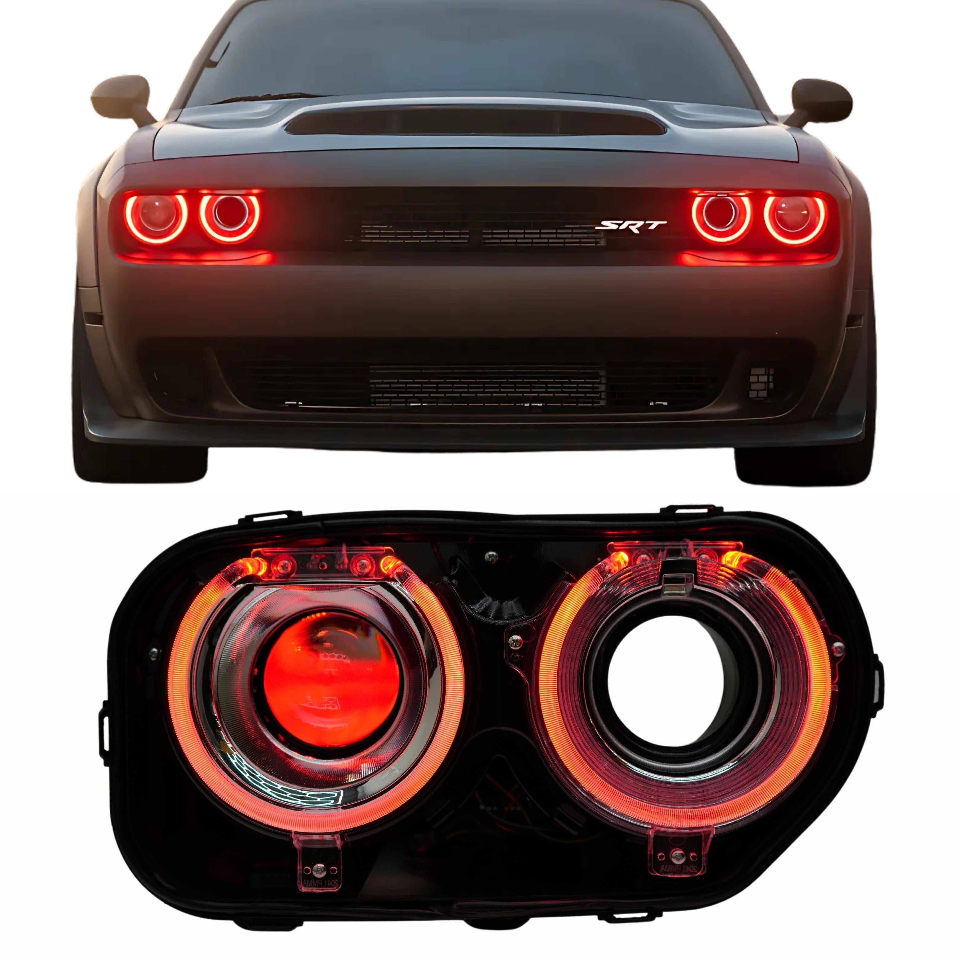 Dodge Challenger RGBW DRL Boards (2015-2023) – Custom Multicolor LED Lighting by RGB Halo Kits