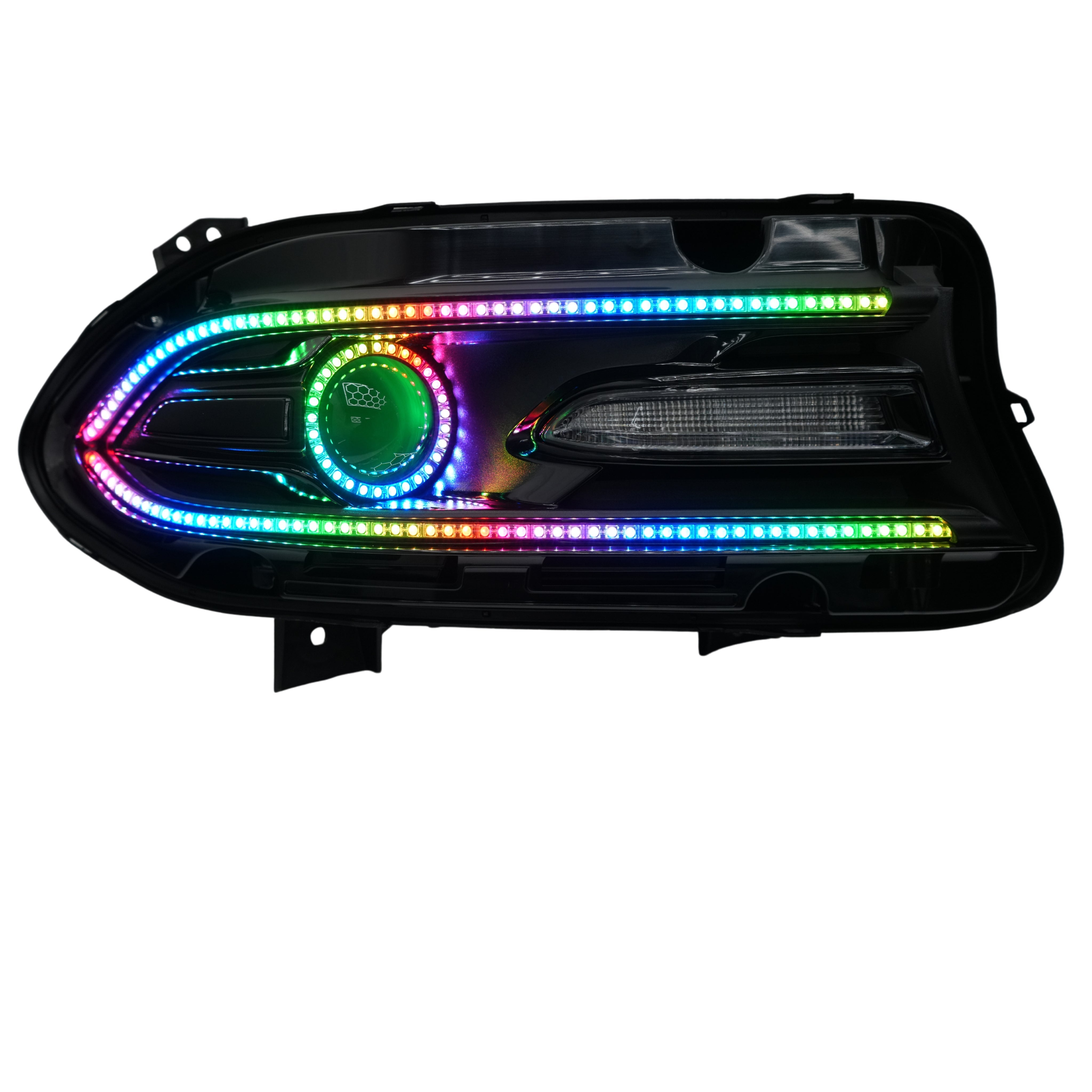 Dodge Charger Flow Series DRL Boards (2015-2023) – Custom Multicolor LED Lighting by RGB Halo Kits