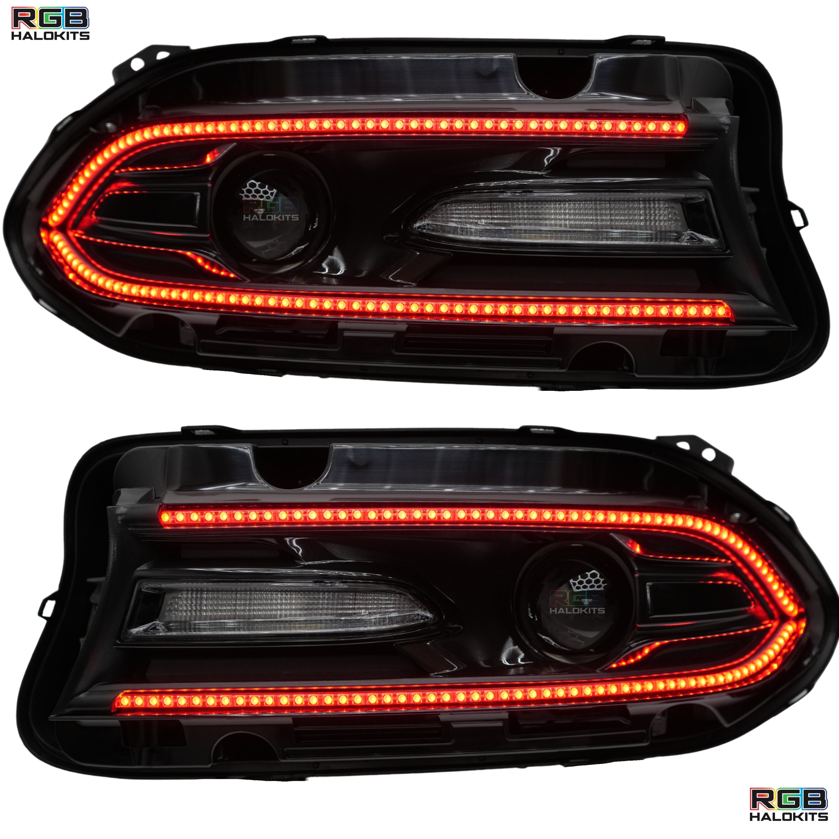 Dodge Charger Flow Series DRL Boards (2015-2023) – Custom Multicolor LED Lighting by RGB Halo Kits