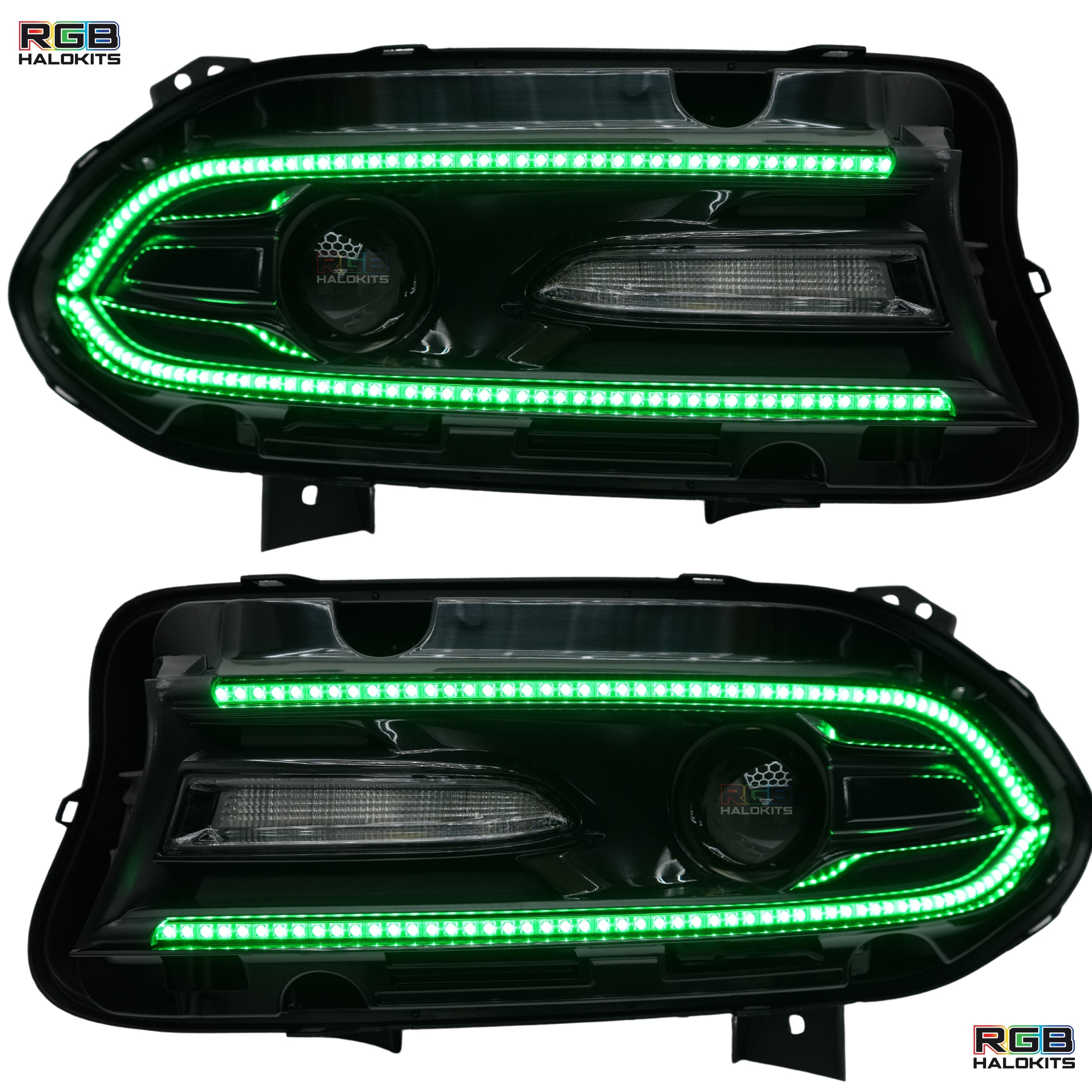 Dodge Charger Flow Series DRL Boards (2015-2023) – Custom Multicolor LED Lighting by RGB Halo Kits