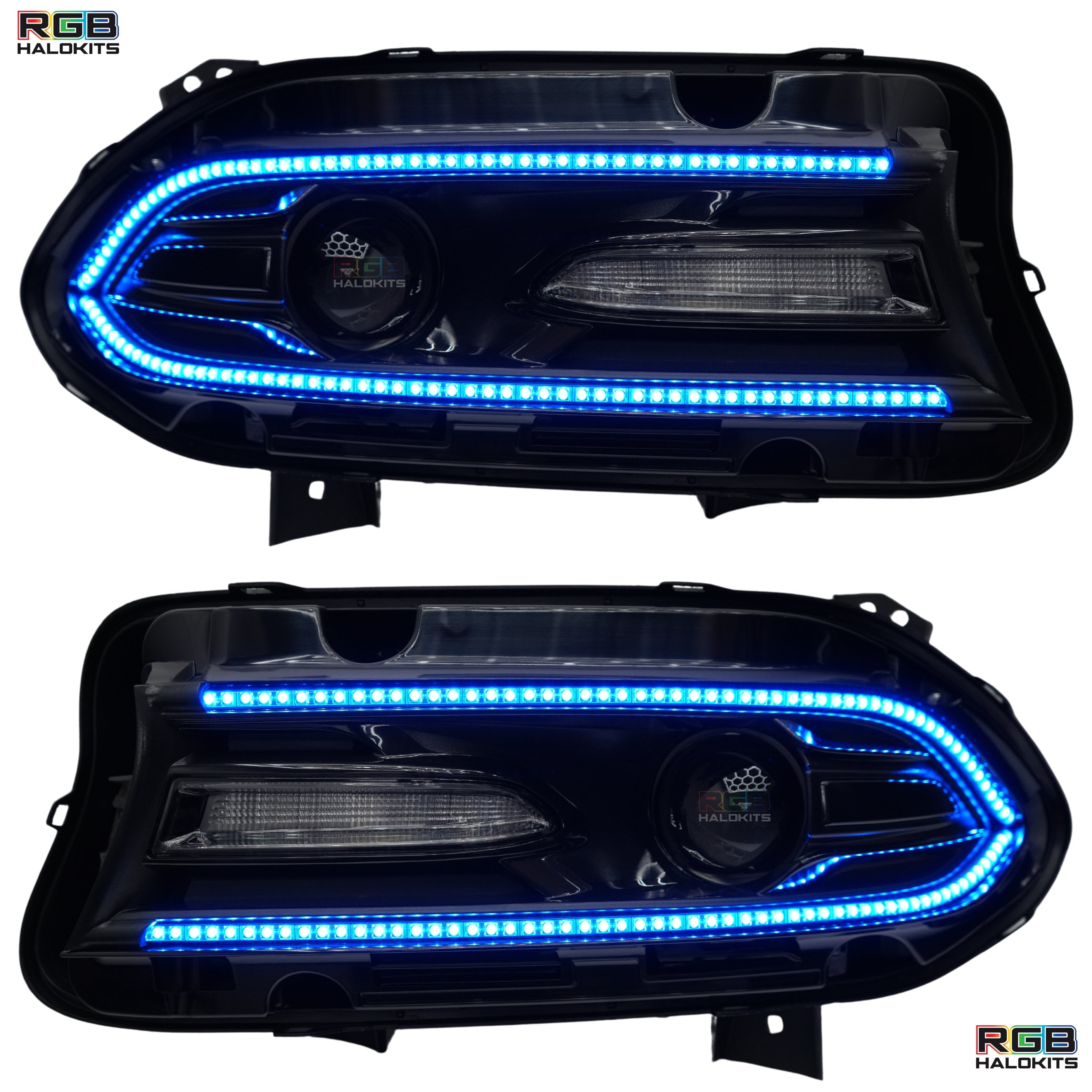 Dodge Charger Flow Series DRL Boards (2015-2023) – Custom Multicolor LED Lighting by RGB Halo Kits