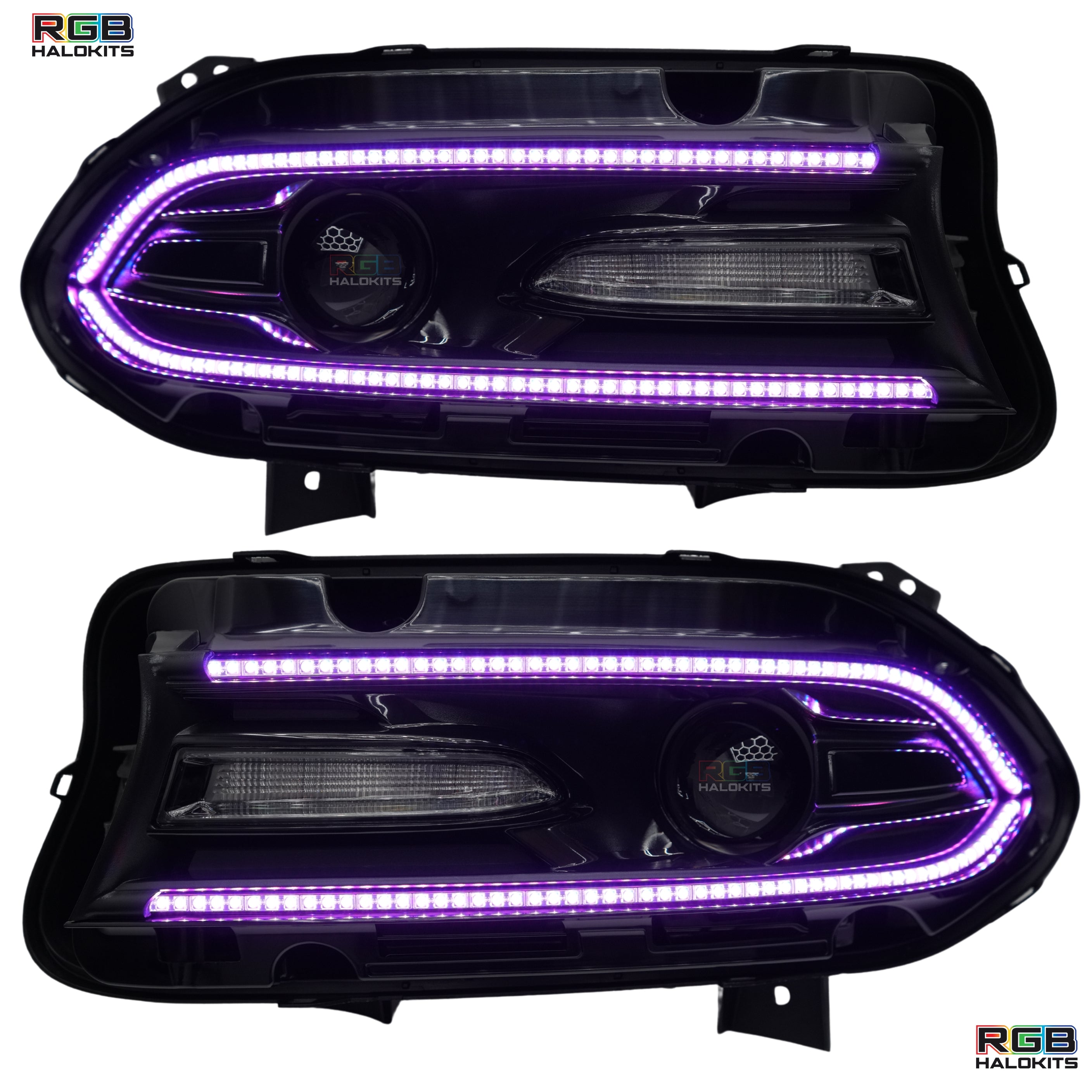 Dodge Charger Flow Series DRL Boards (2015-2023) – Custom Multicolor LED Lighting by RGB Halo Kits