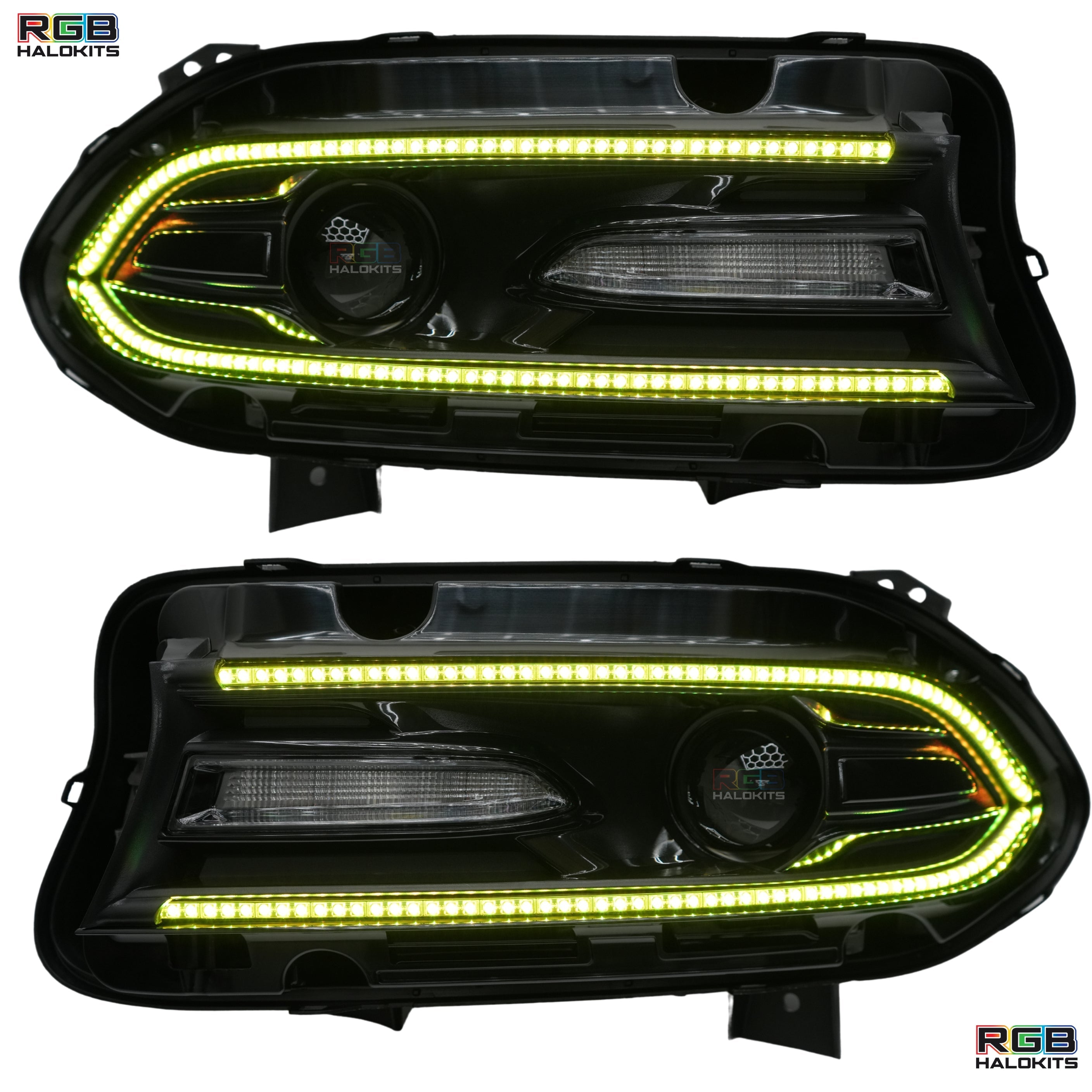 Dodge Charger Flow Series DRL Boards (2015-2023) – Custom Multicolor LED Lighting by RGB Halo Kits