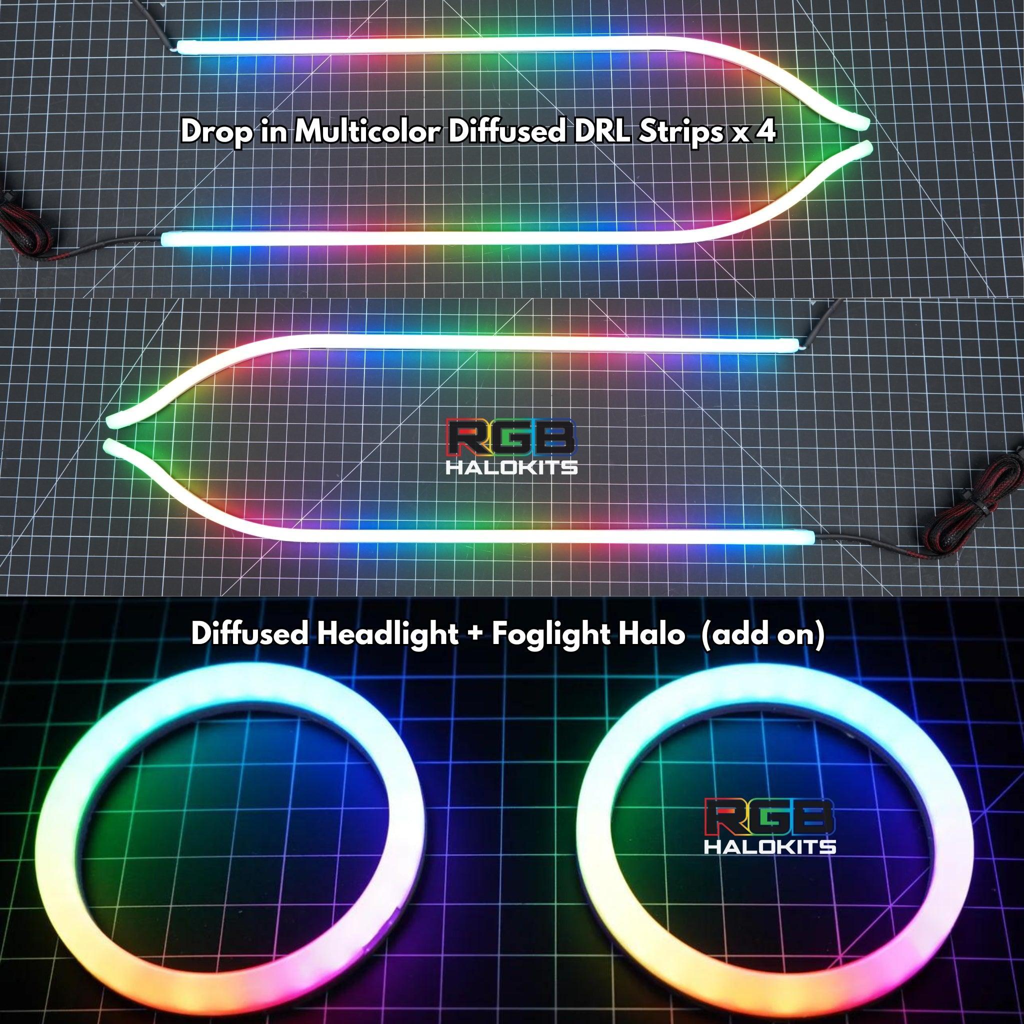 Dodge Charger Flow Series DRL Boards 2.0 | Diffused LED (2015-2023) – Custom Multicolor LED Lighting by RGB Halo Kits