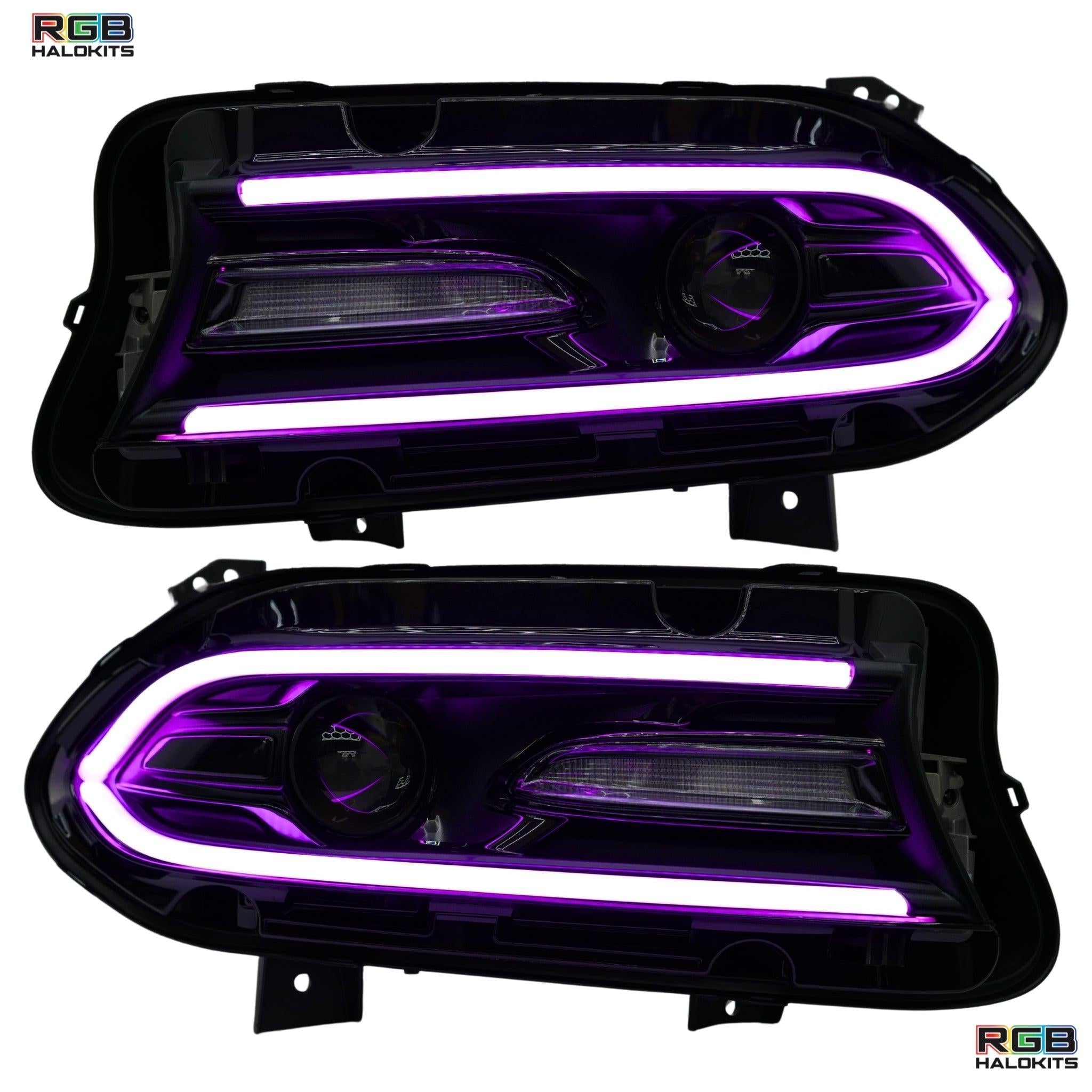 Dodge Charger Flow Series DRL Boards 2.0 | Diffused LED (2015-2023) – Custom Multicolor LED Lighting by RGB Halo Kits
