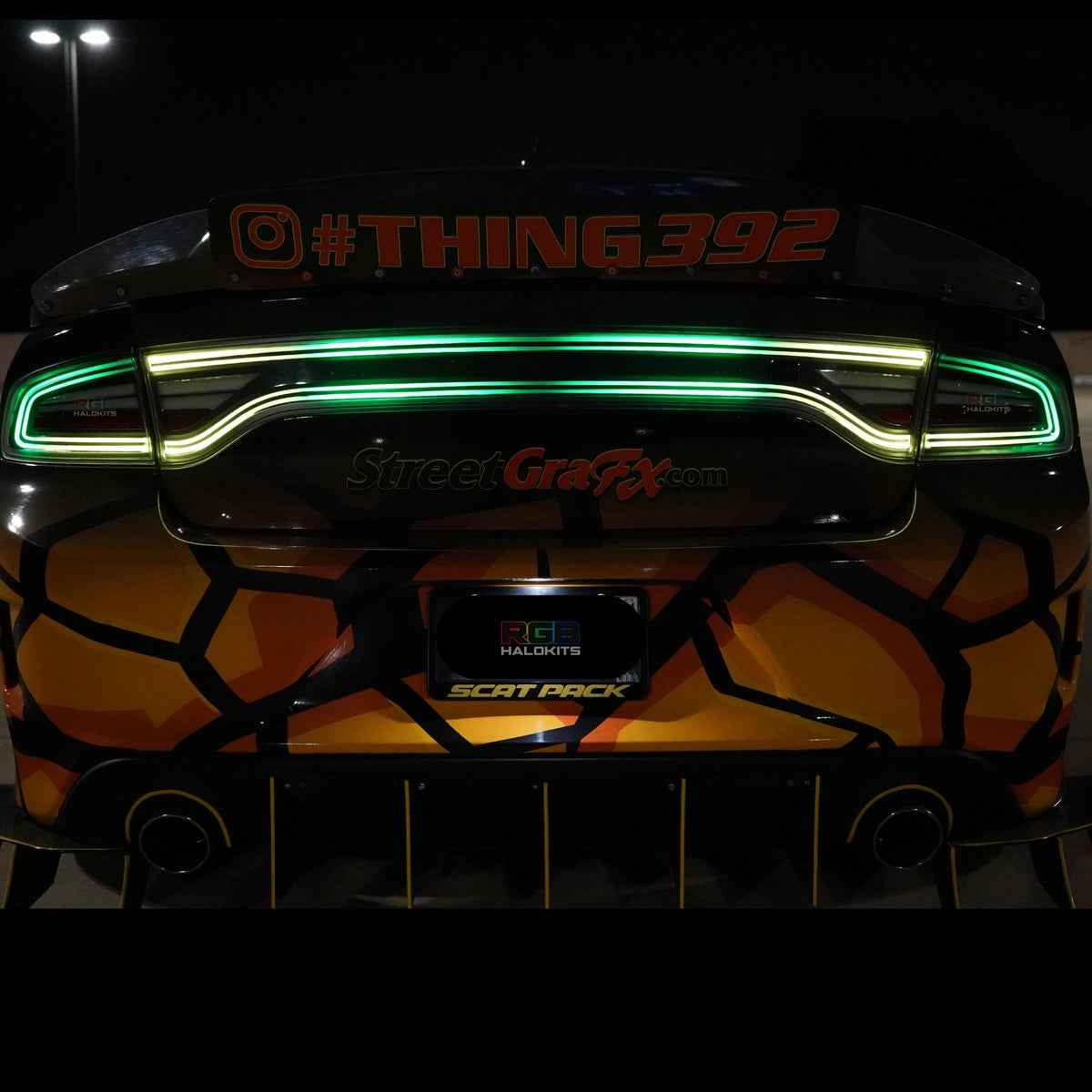 Dodge Charger Multicolor Flow Nova LED Tail Lights (2015-2023) – Custom Multicolor LED Lighting by RGB Halo Kits
