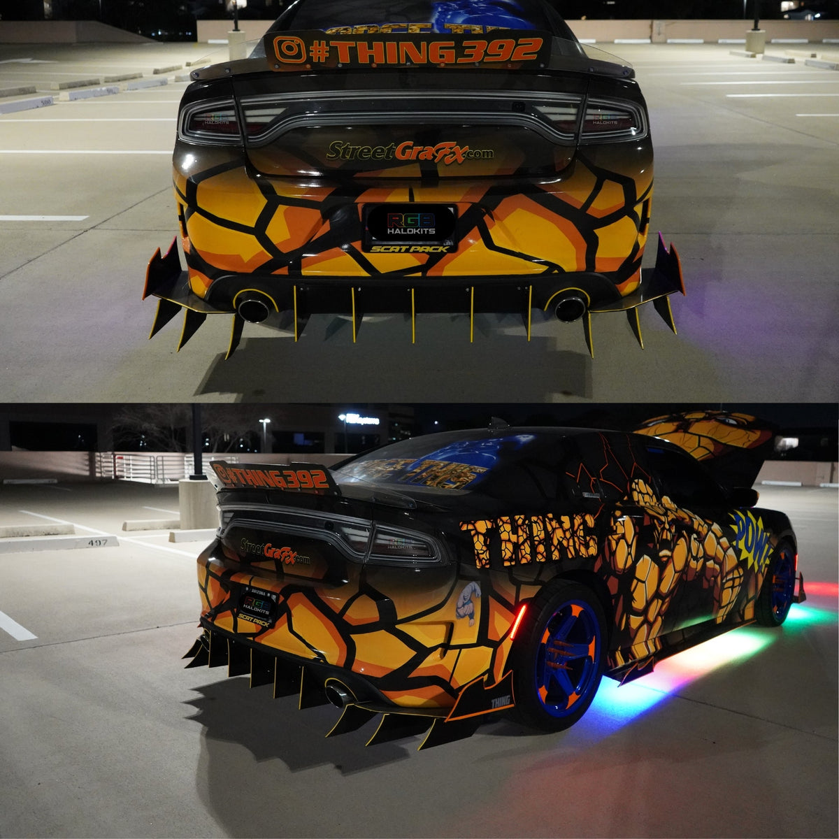 Dodge Charger Multicolor Flow Nova LED Tail Lights (2015-2023) – Custom Multicolor LED Lighting by RGB Halo Kits