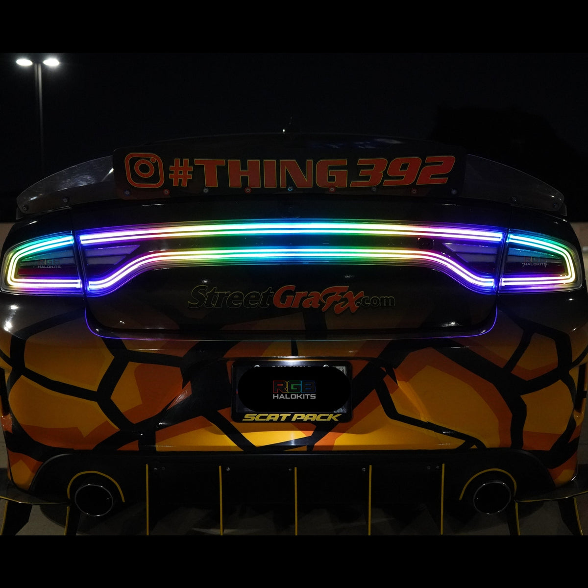 Dodge Charger Multicolor Flow Nova LED Tail Lights (2015-2023) – Custom Multicolor LED Lighting by RGB Halo Kits