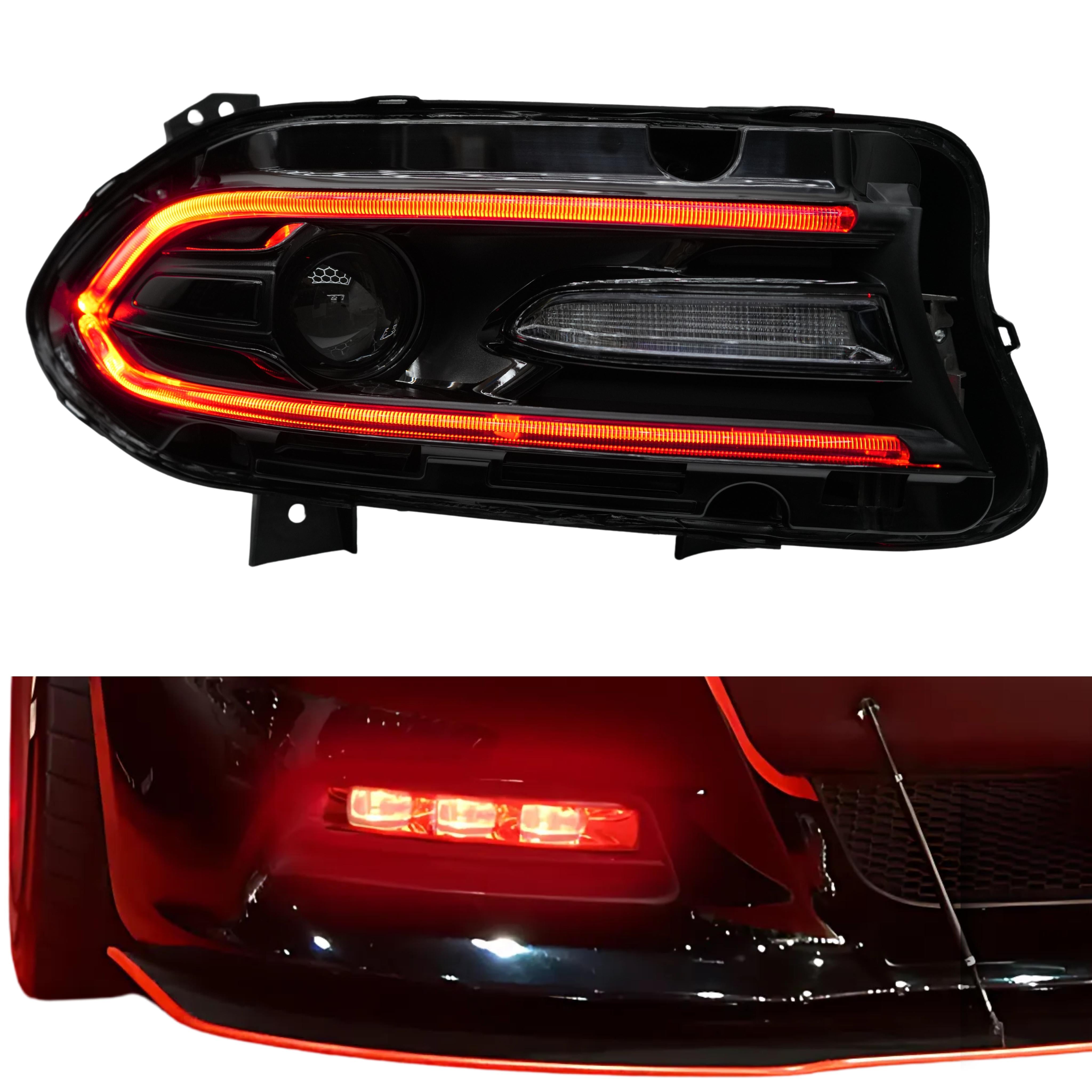 Dodge Charger RGBWA DRL Boards (2015-2023) – Custom Multicolor LED Lighting by RGB Halo Kits
