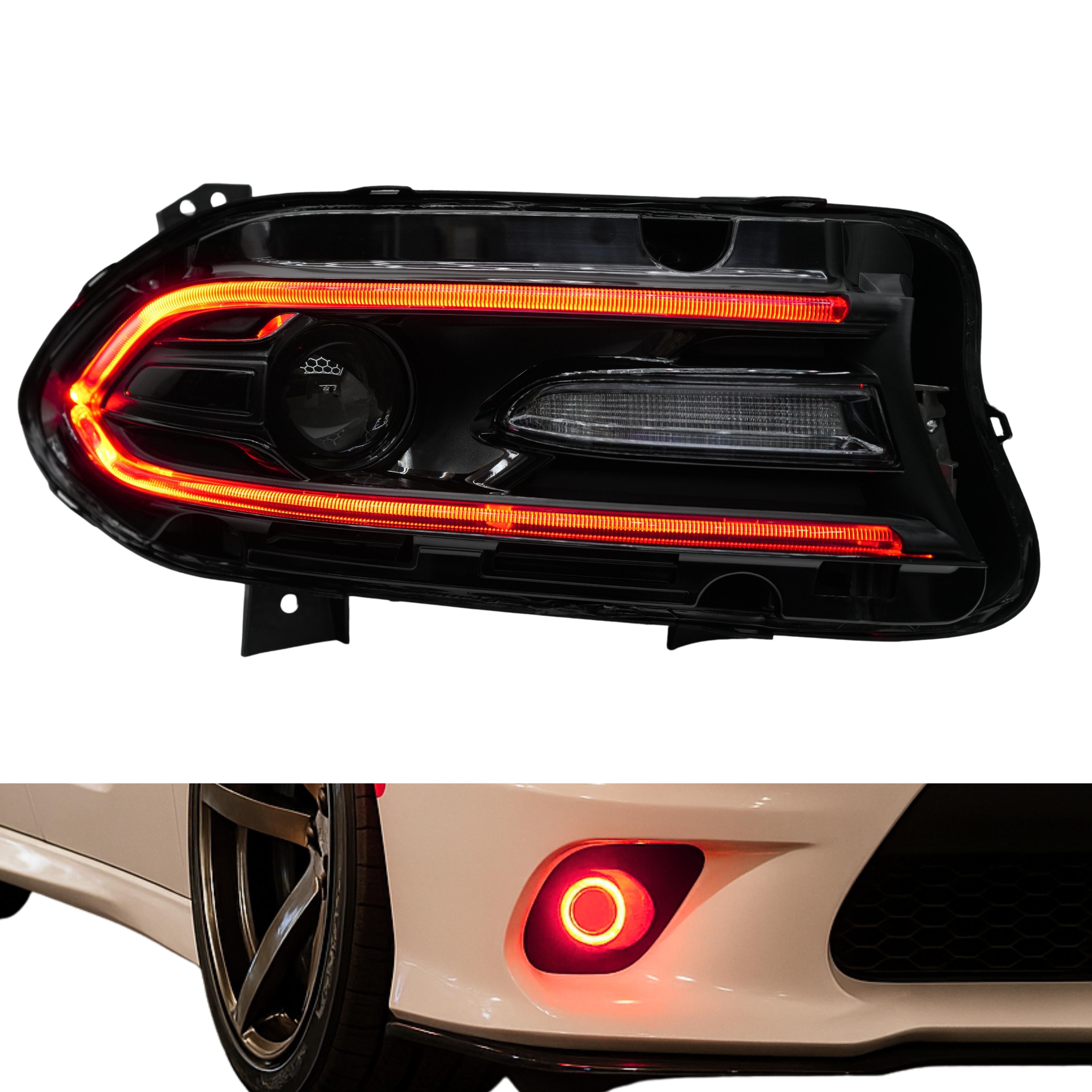 Dodge Charger RGBWA DRL Boards (2015-2023) – Custom Multicolor LED Lighting by RGB Halo Kits