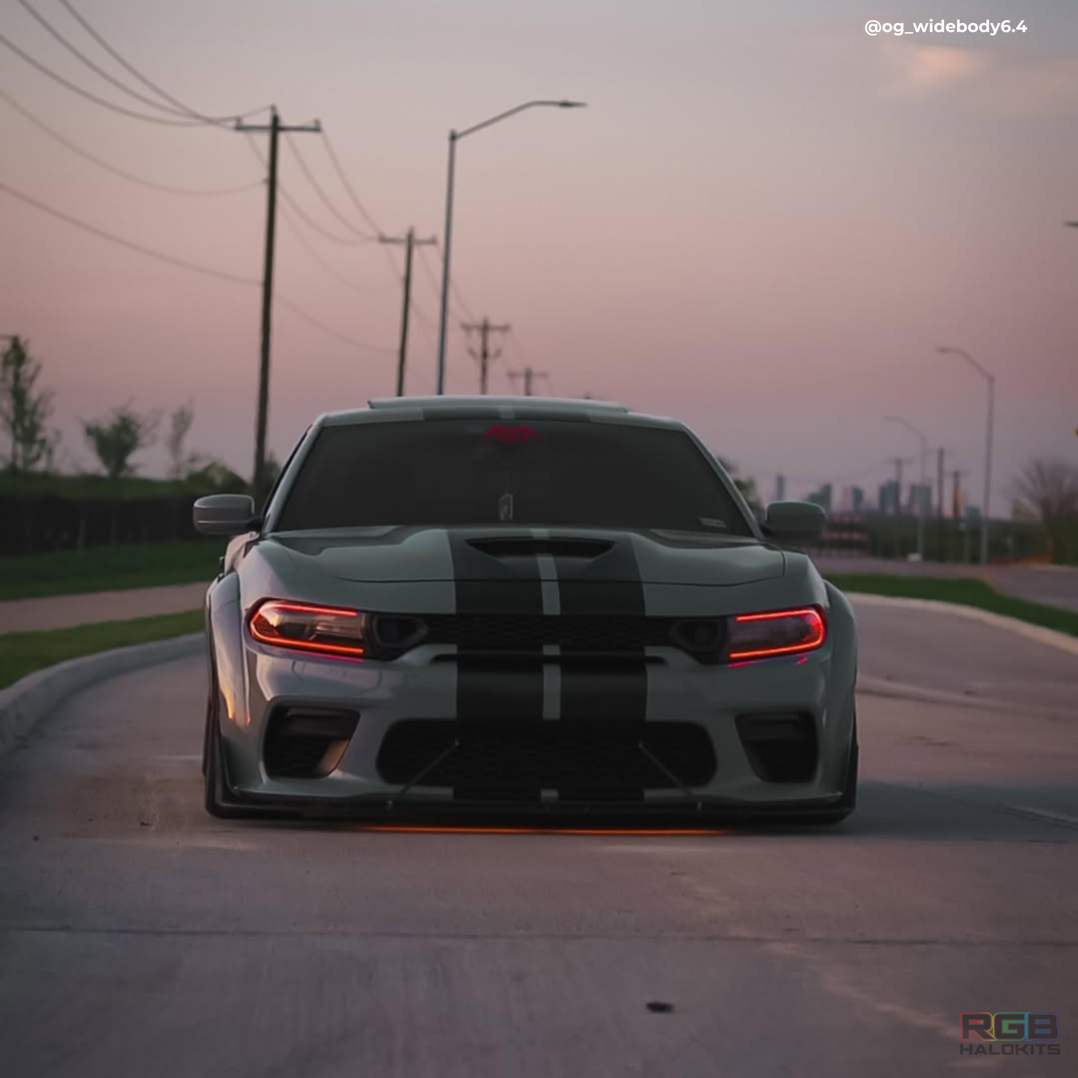 Dodge Charger RGBWA DRL Boards (2015-2023) – Custom Multicolor LED Lighting by RGB Halo Kits