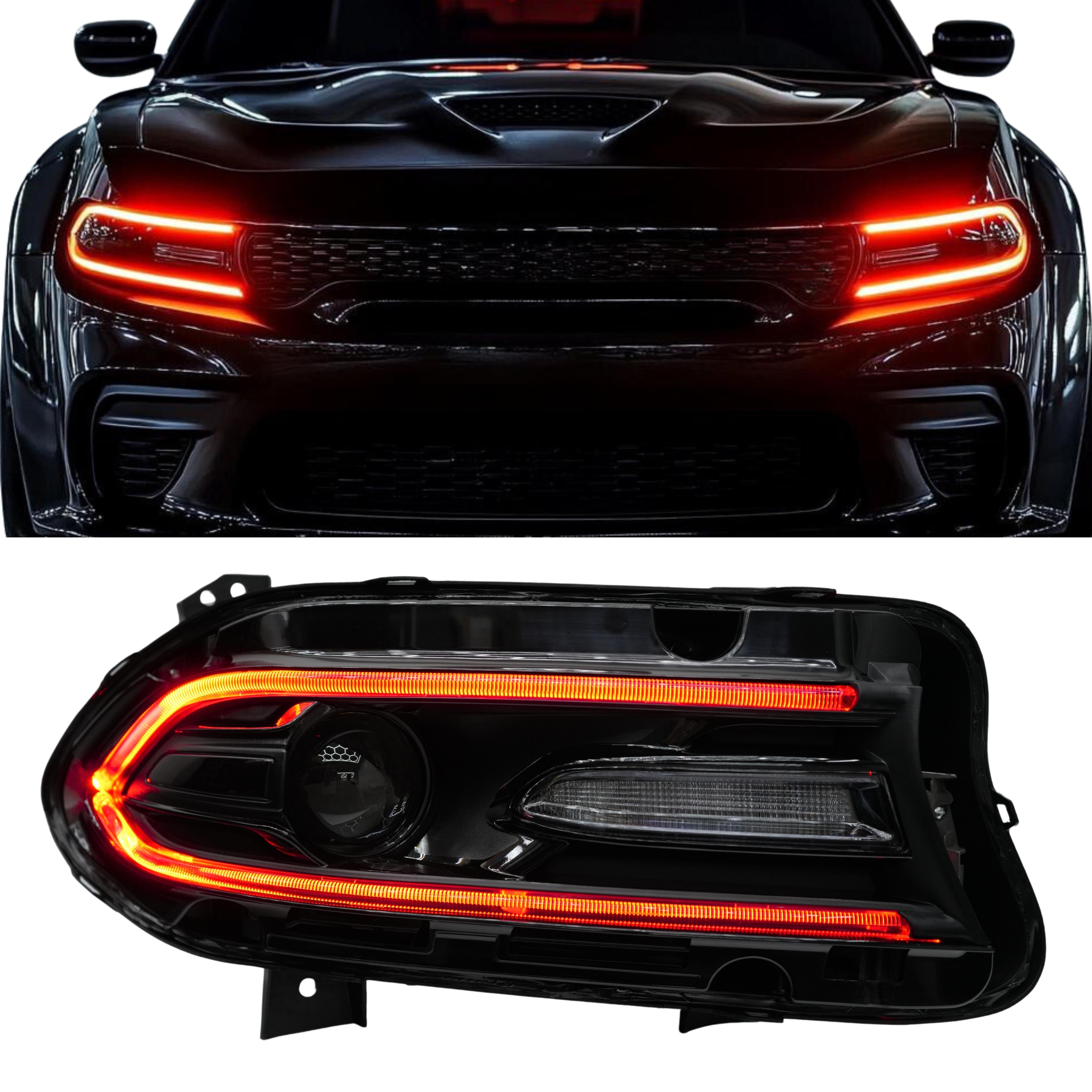 Dodge Charger RGBWA DRL Boards (2015-2023) – Custom Multicolor LED Lighting by RGB Halo Kits