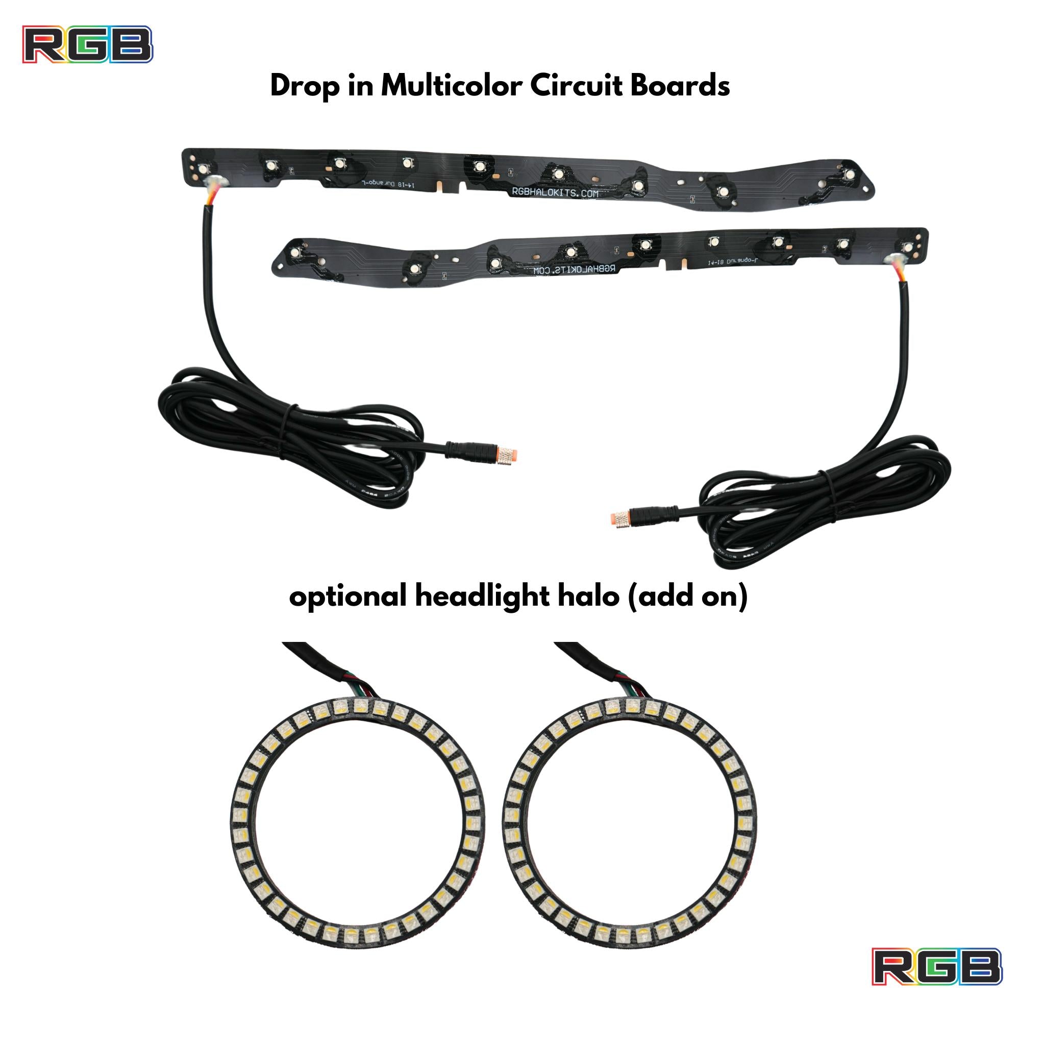 Dodge Durango Multicolor DRL Boards (2014-2020) – Custom Multicolor LED Lighting by RGB Halo Kits