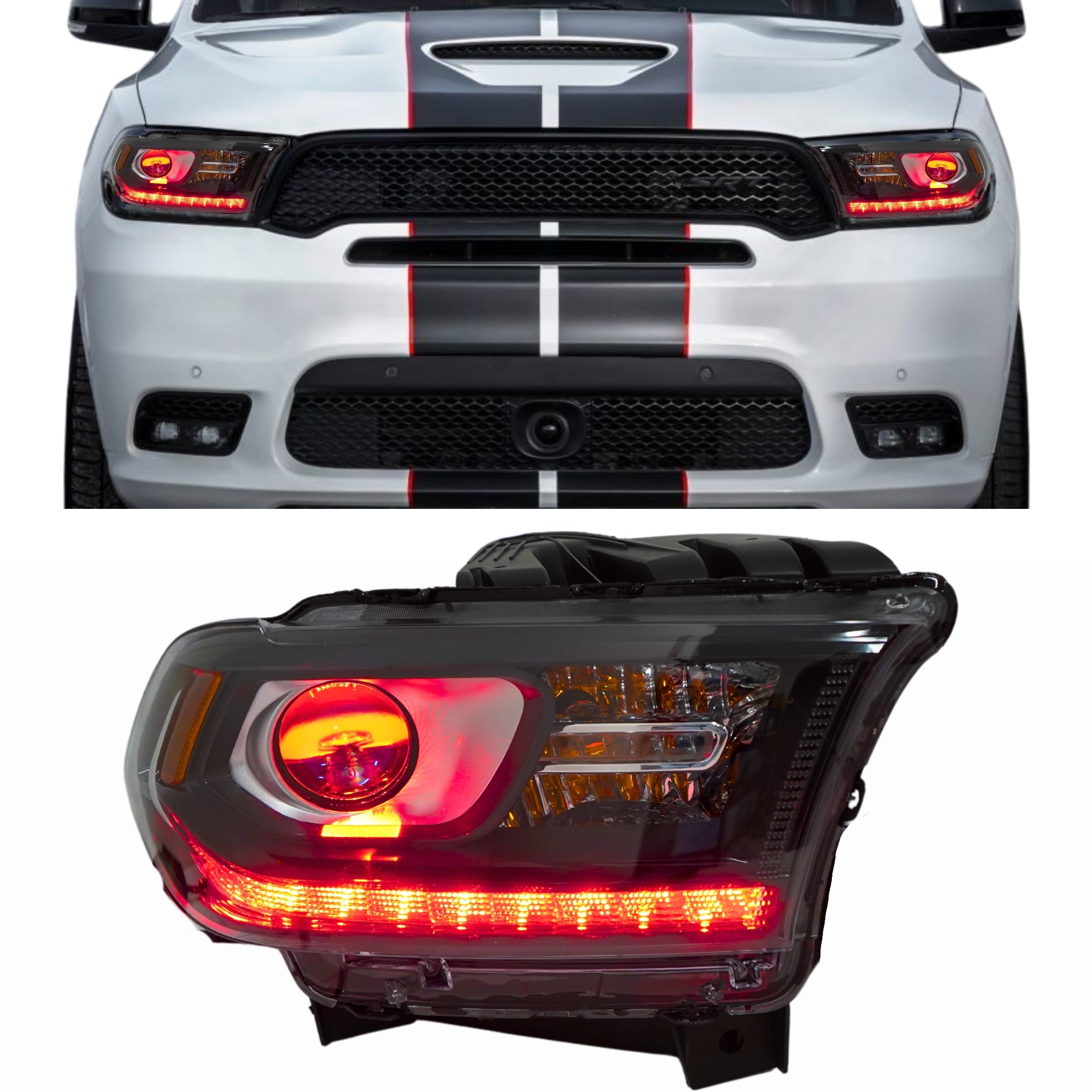 Dodge Durango Multicolor DRL Boards (2014-2020) – Custom Multicolor LED Lighting by RGB Halo Kits