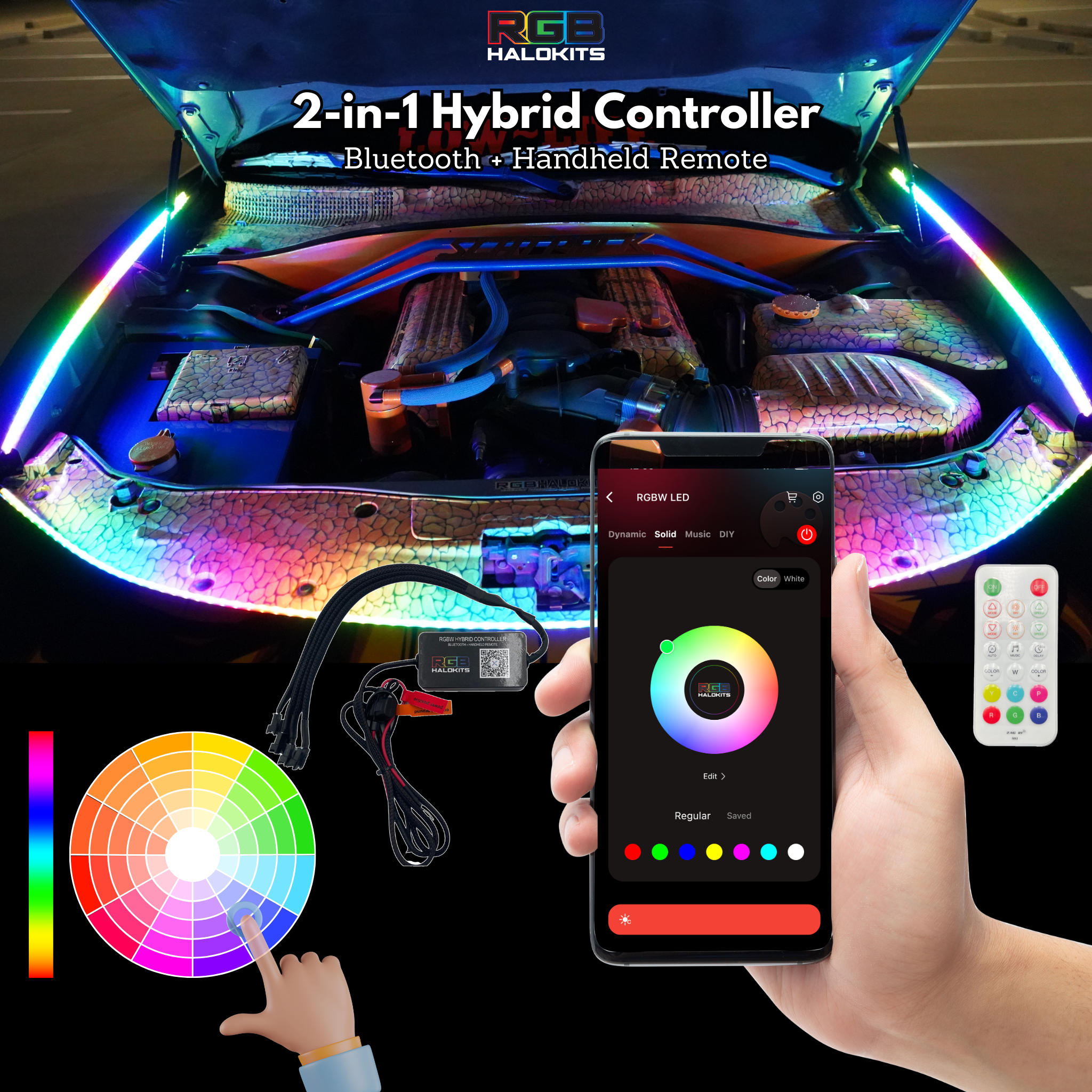 Engine Bay Multicolor Lighting Kit – Custom Multicolor LED Lighting by RGB Halo Kits