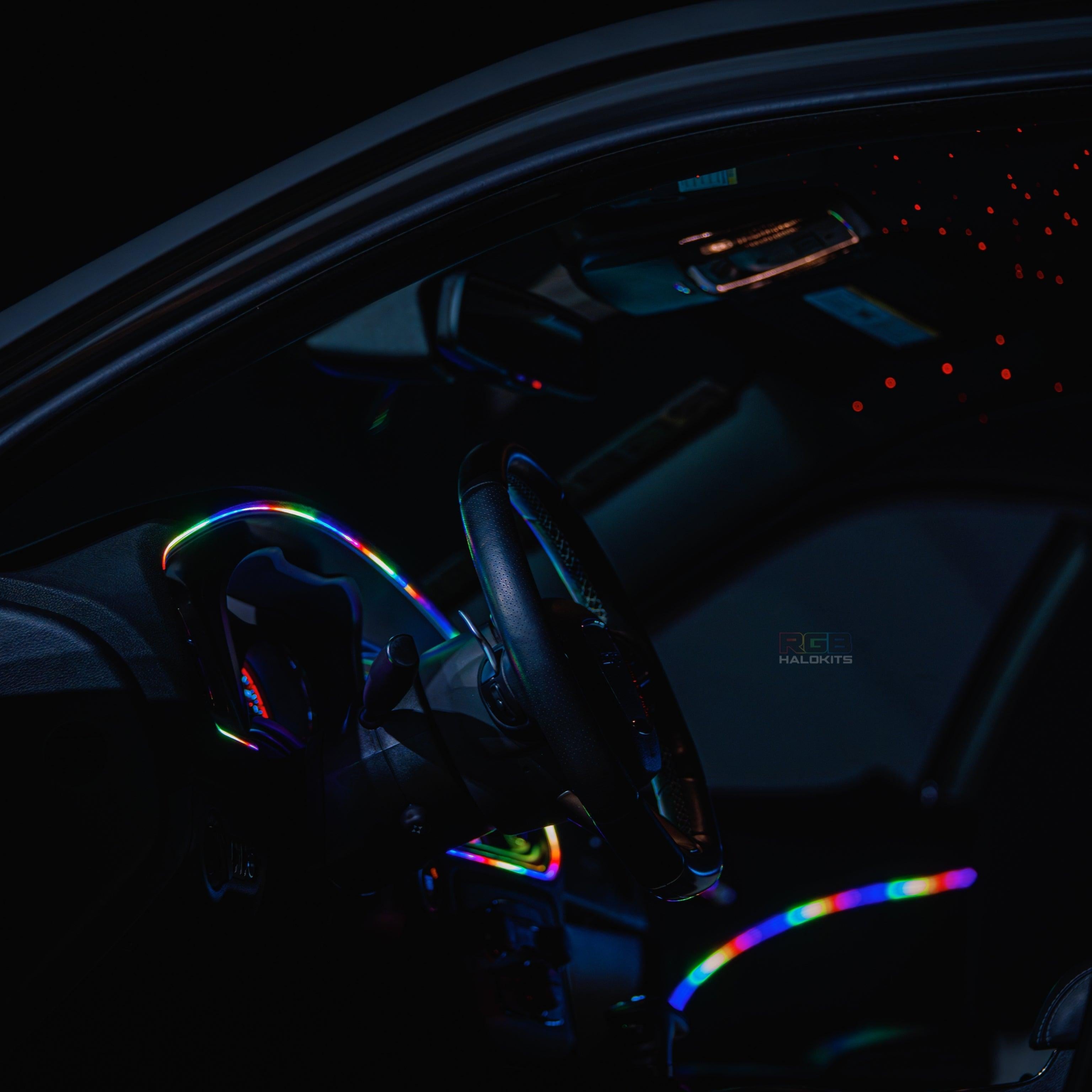 Flow Series Interior Trim Fiber optic Light Kit | 2–8pc Custom Setup – Custom Multicolor LED Lighting by RGB Halo Kits