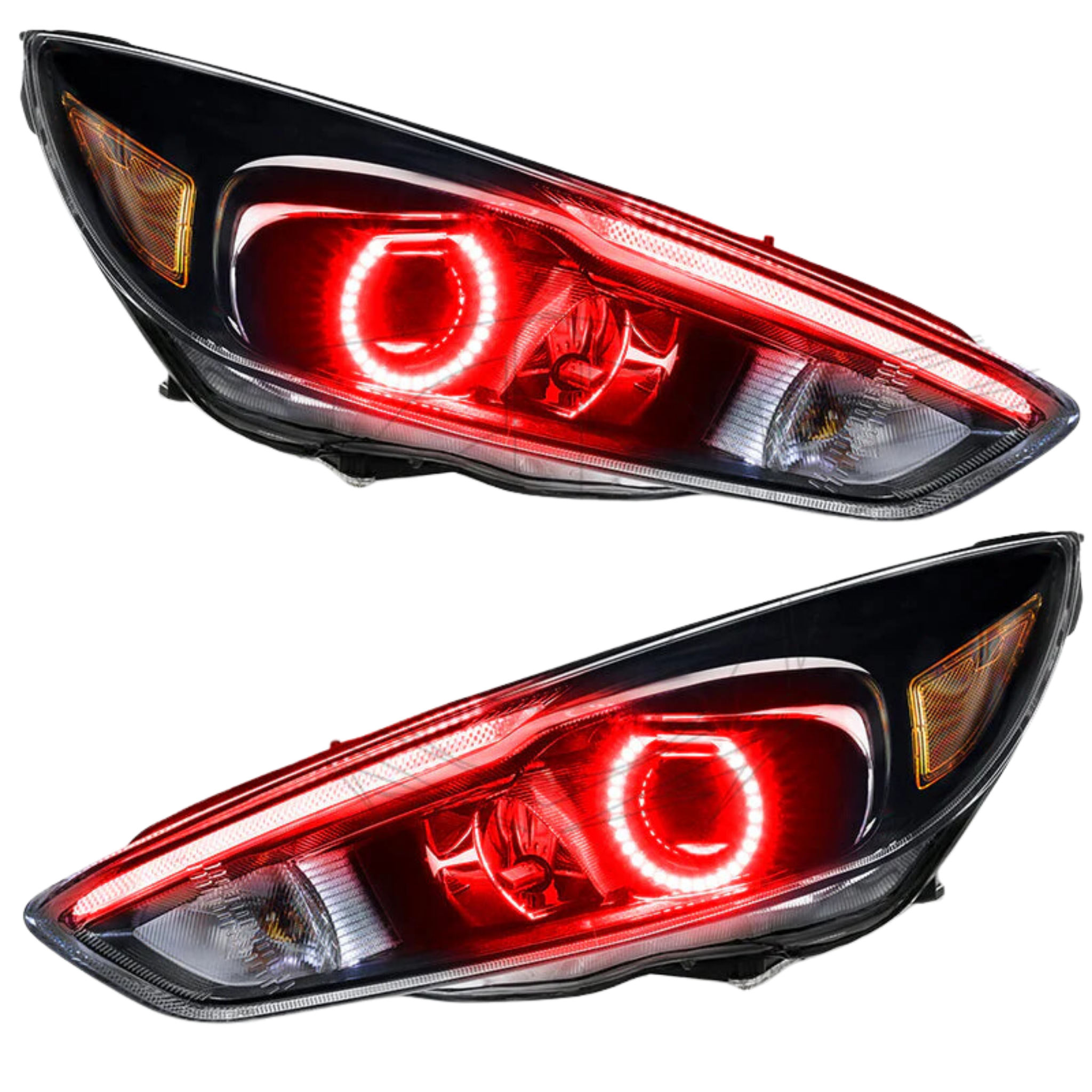 Ford Focus RS/ST Flow Series/Color Chasing DRL + Halo (2015-2017) – Custom Multicolor LED Lighting by RGB Halo Kits