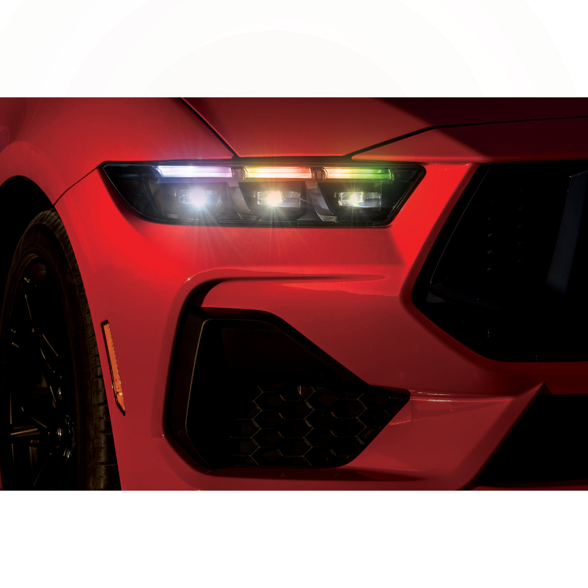 Ford Mustang Multicolor Flow DRL Boards (2024+) – Custom Multicolor LED Lighting by RGB Halo Kits