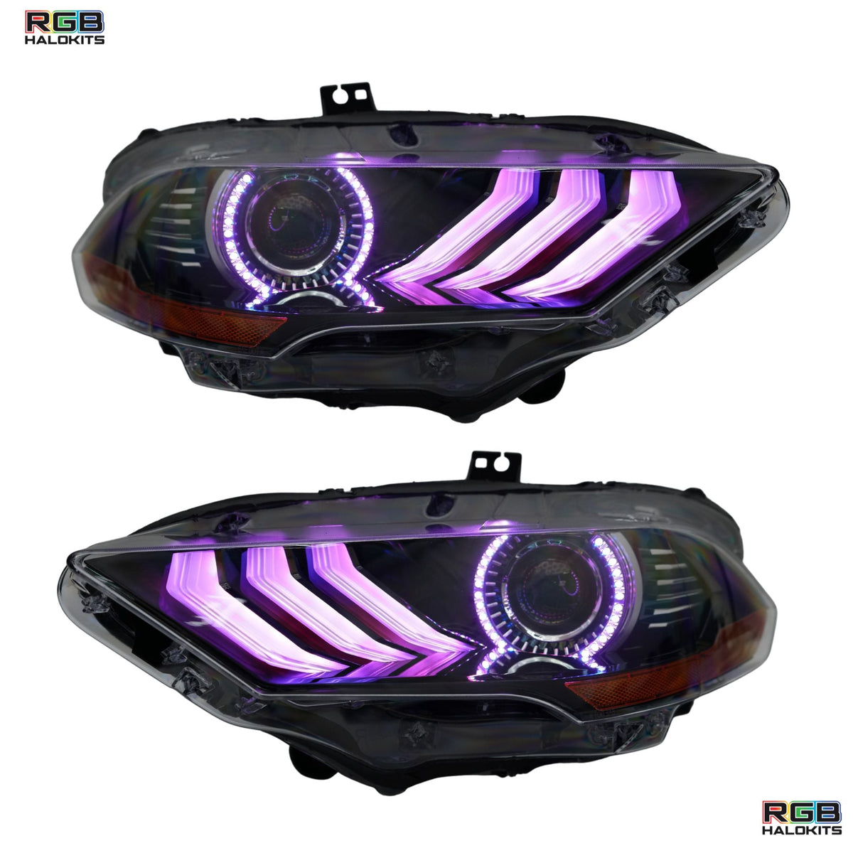 Ford Mustang Multicolor Flow Series DRL Boards (2018-2023) – Custom Multicolor LED Lighting by RGB Halo Kits